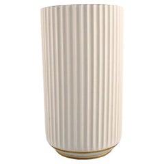 Early Lyngby Porcelain Vase with Gold Decoration, Dated 1936-1940