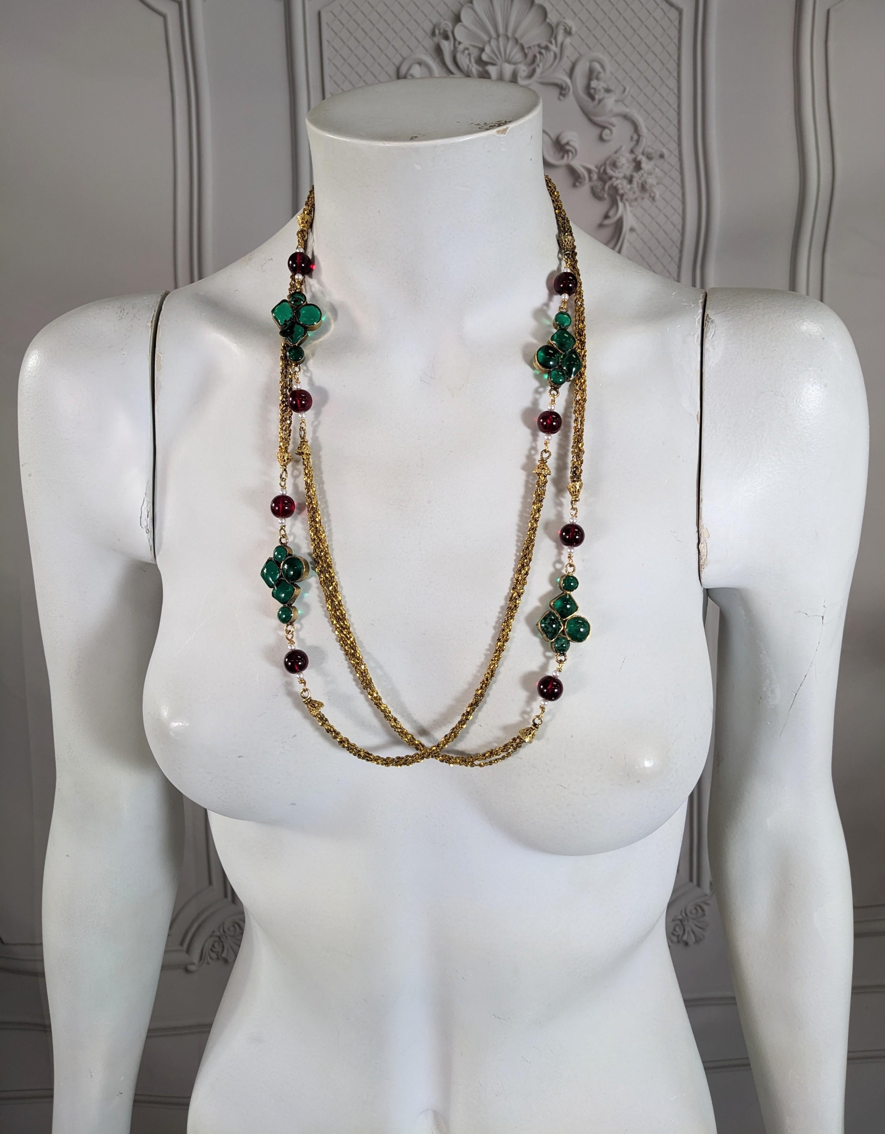 Frühes Maison Goossens for Chanel Aufwändiges byzantinisches Sautoir im Angebot 1
