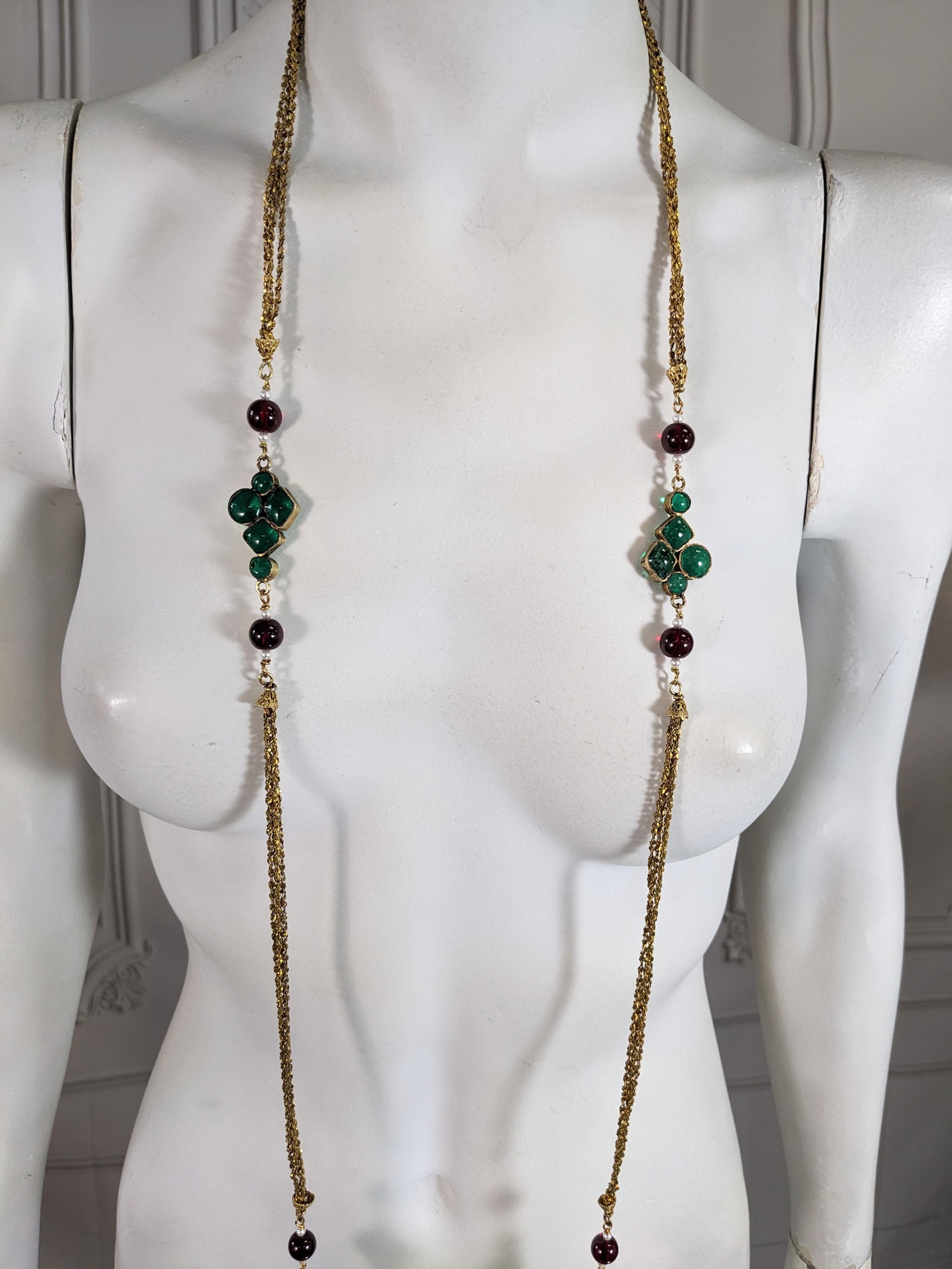 Frühes Maison Goossens for Chanel Aufwändiges byzantinisches Sautoir im Angebot 2