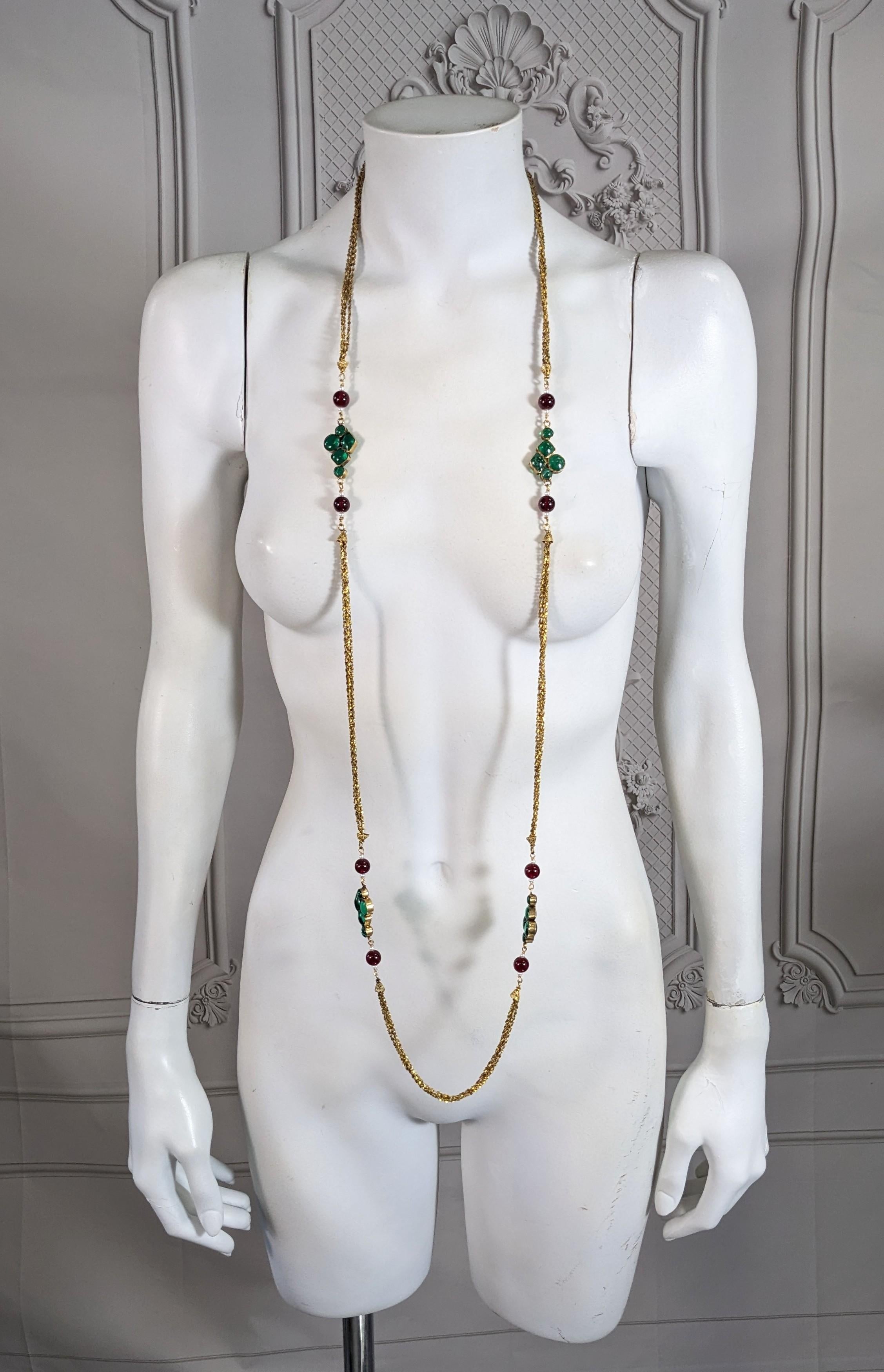 Frühes Maison Goossens for Chanel Aufwändiges byzantinisches Sautoir im Angebot 3