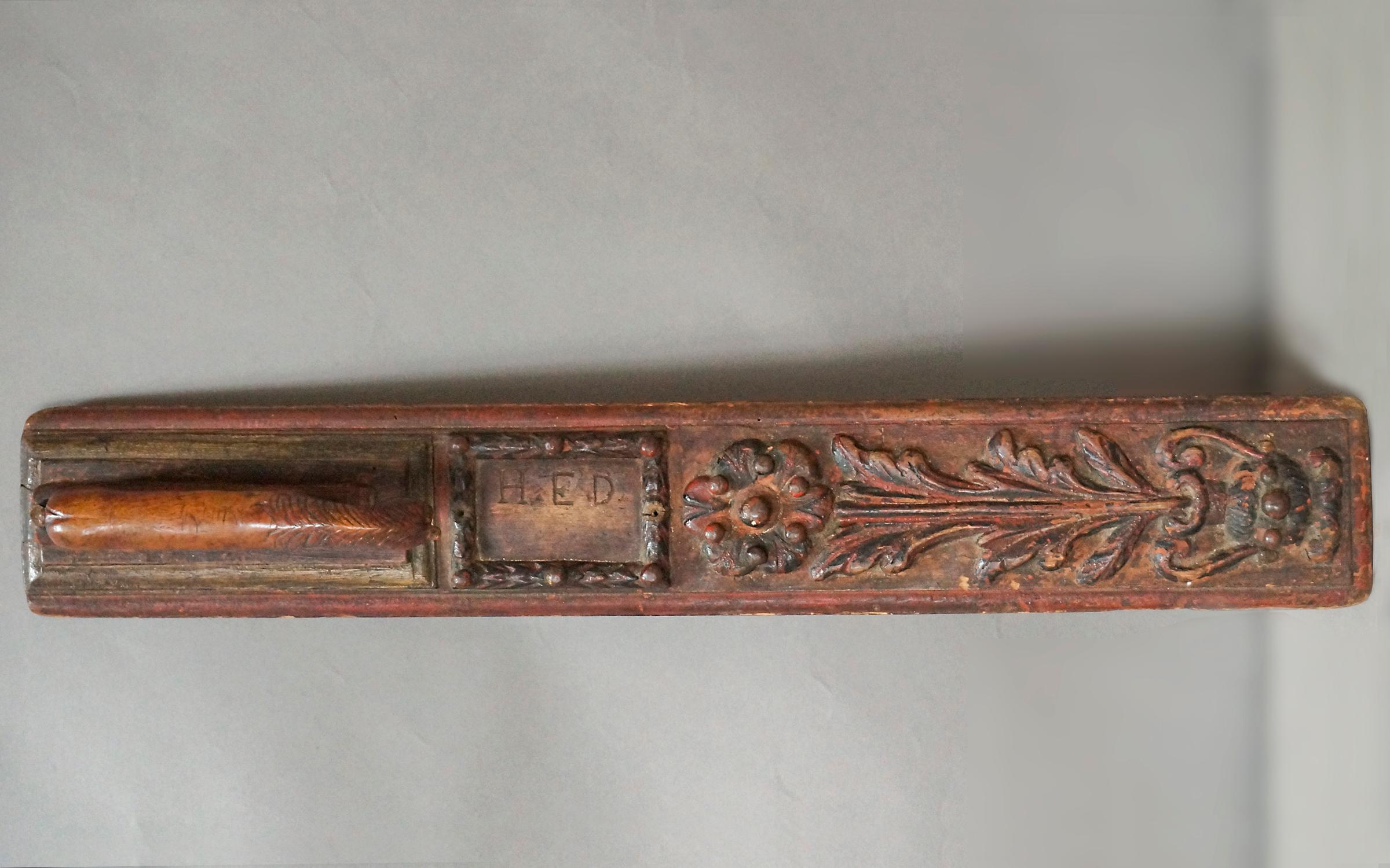 Swedish Early Mangle Board with Bold Carving