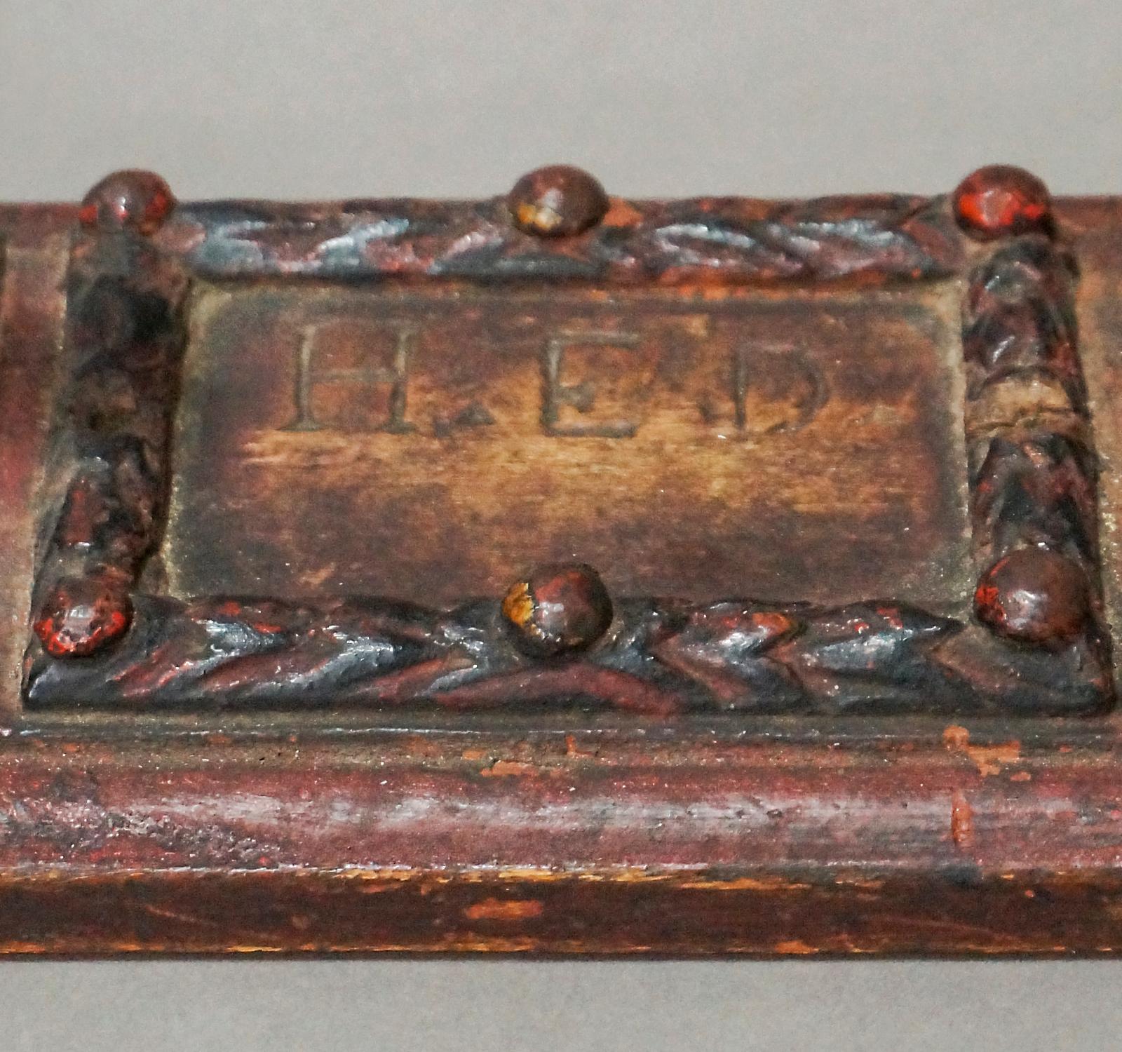 Hand-Carved Early Mangle Board with Bold Carving