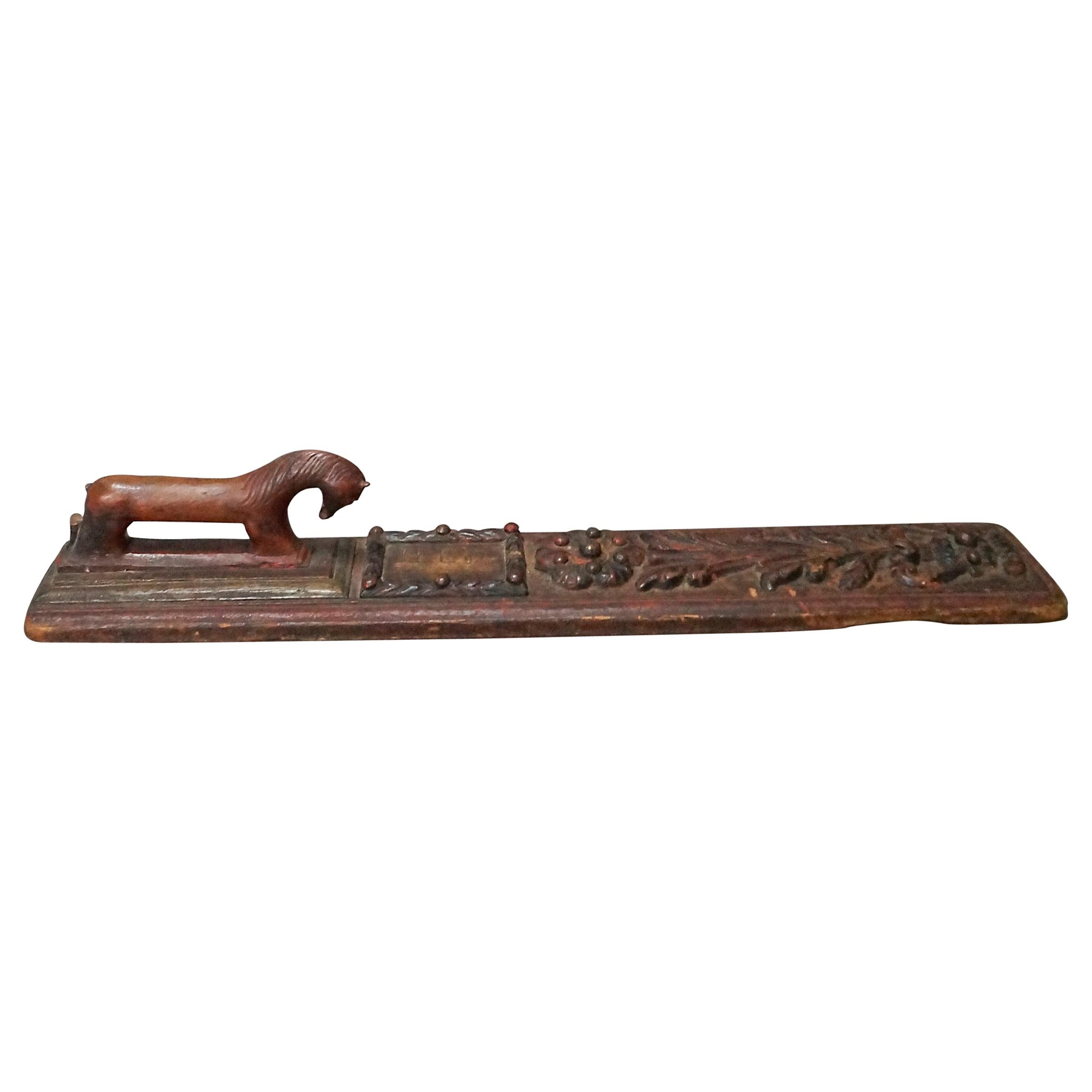 Early Mangle Board with Bold Carving
