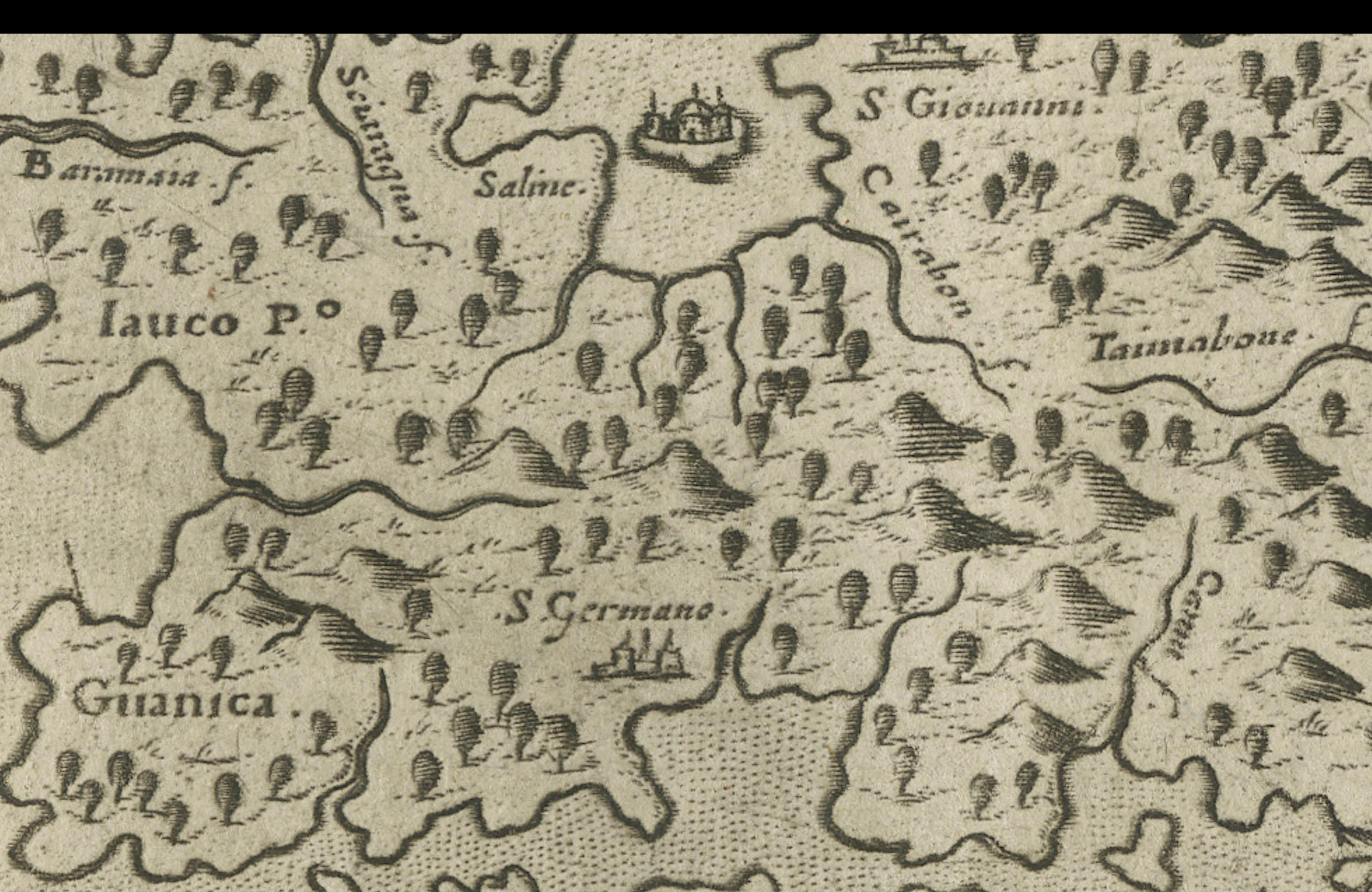 Early Map of Puerto Rico Printed in Venice by G. F. Camocio in 1571 1