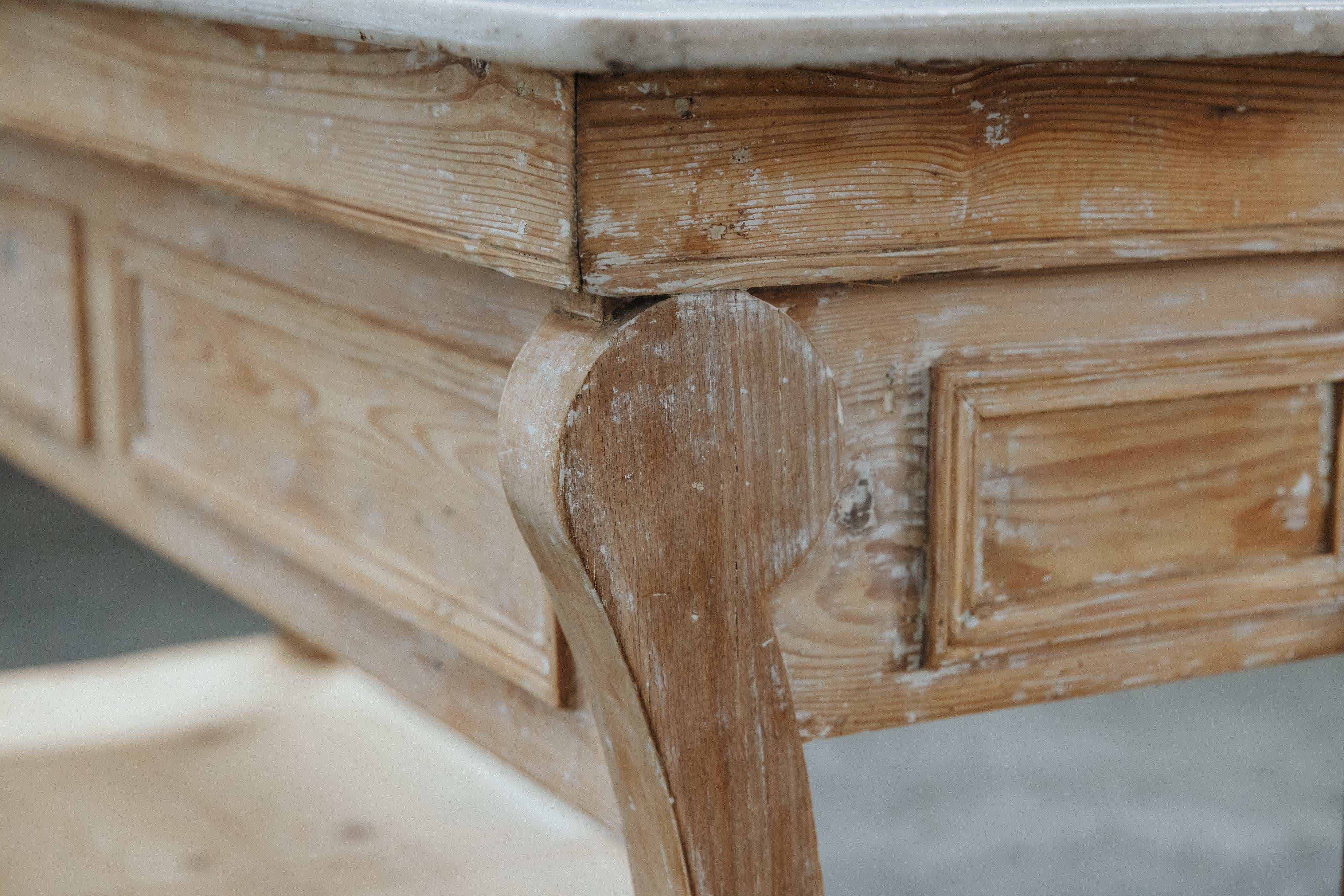 Early Marble Bakery Table From France, Circa 1850 im Angebot 2