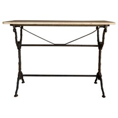 Antique Early Marble Bistro Table from France, circa 1920