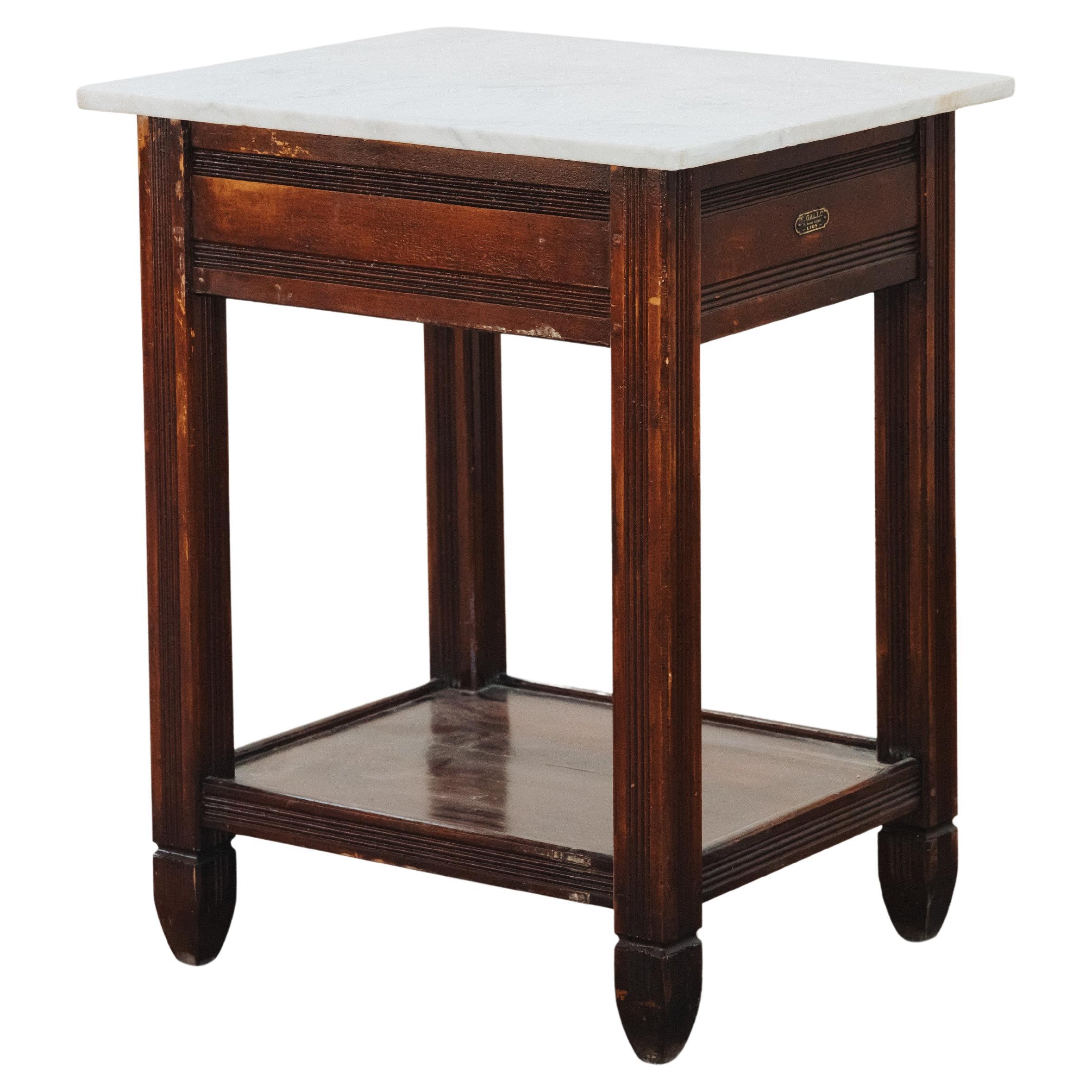 Early Marble Boucherie Table From France, Circa 1950 en venta