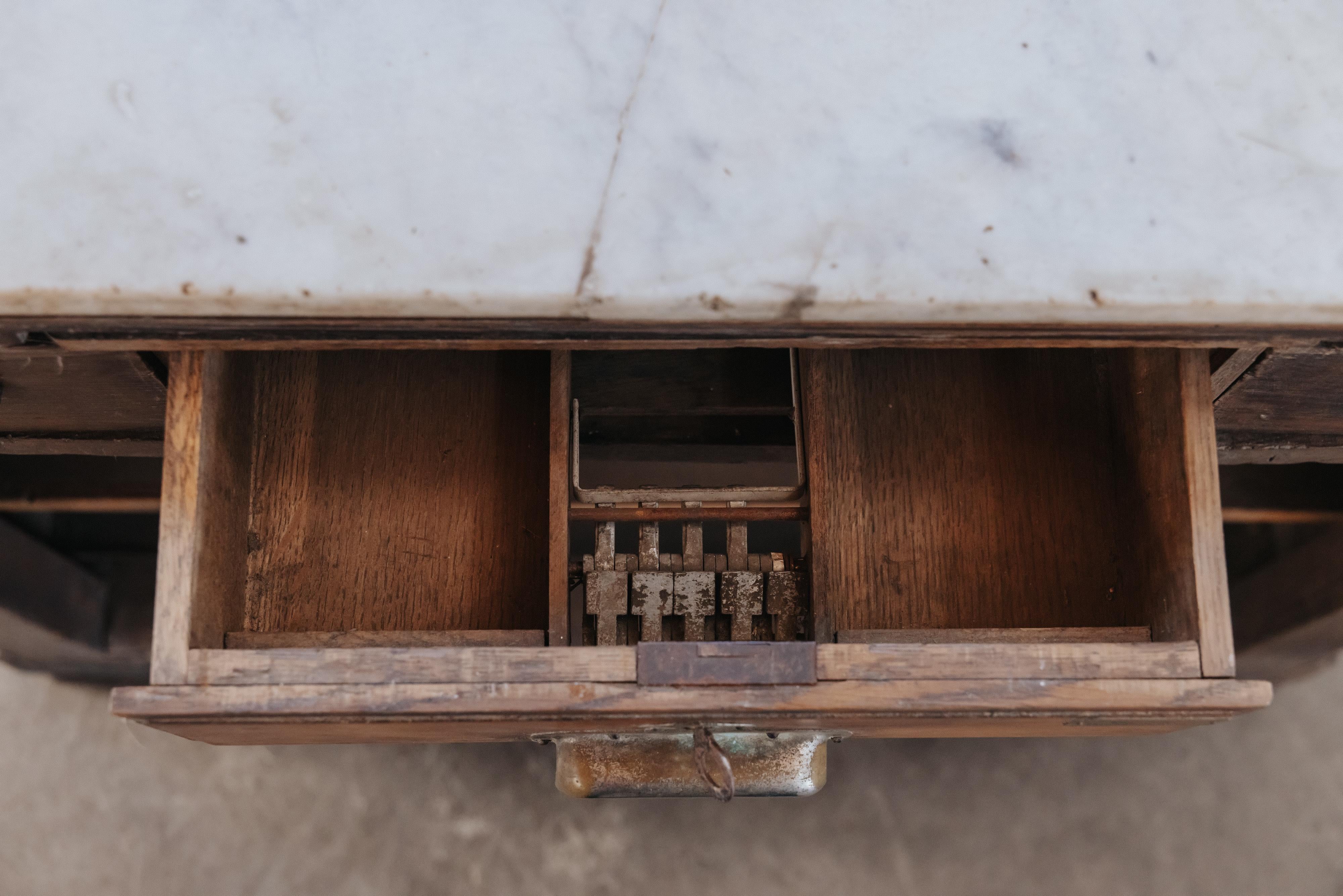 Early Marble Shop Counter From France, Circa 1900 For Sale 1