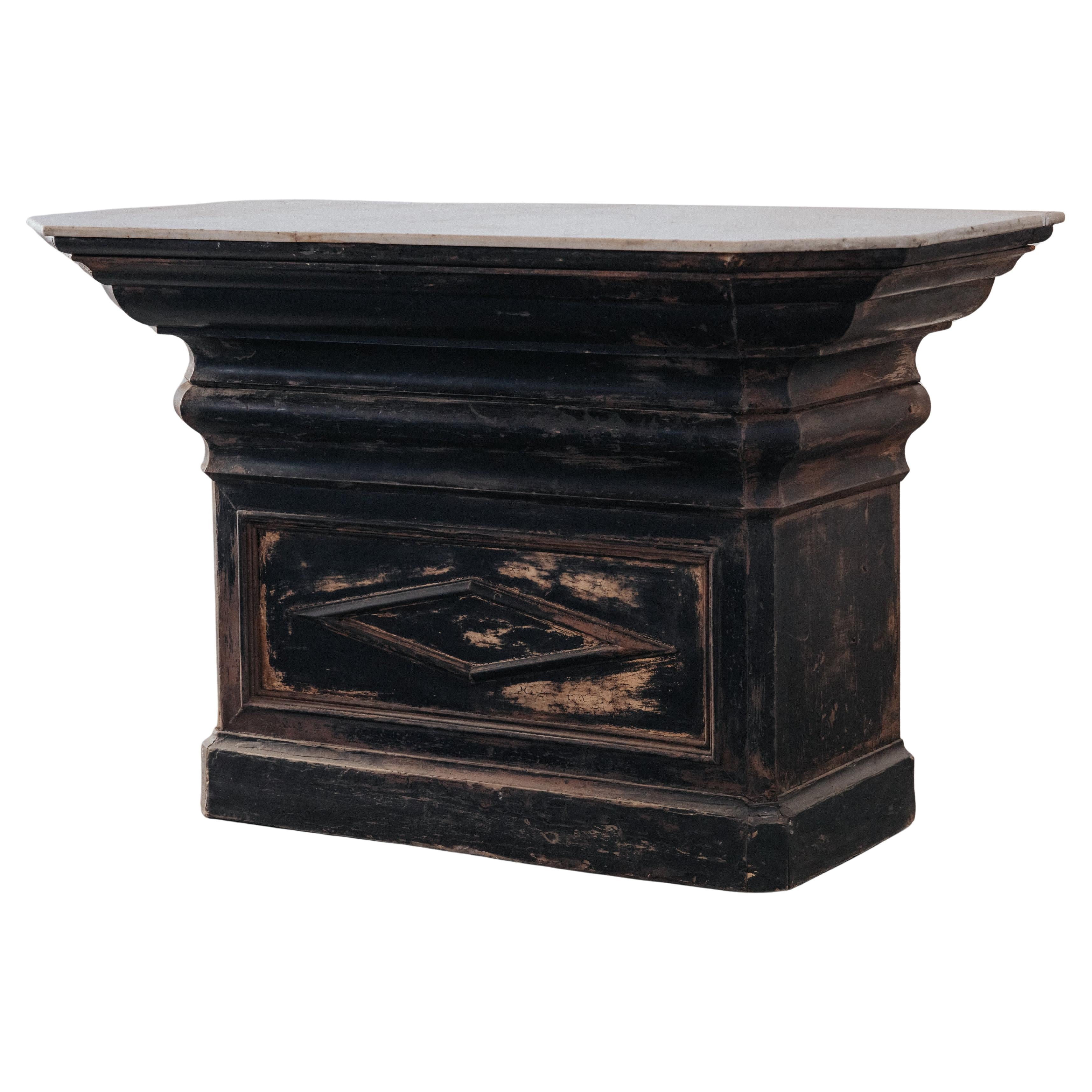 Early Marble Shop Counter From France, Circa 1900 For Sale