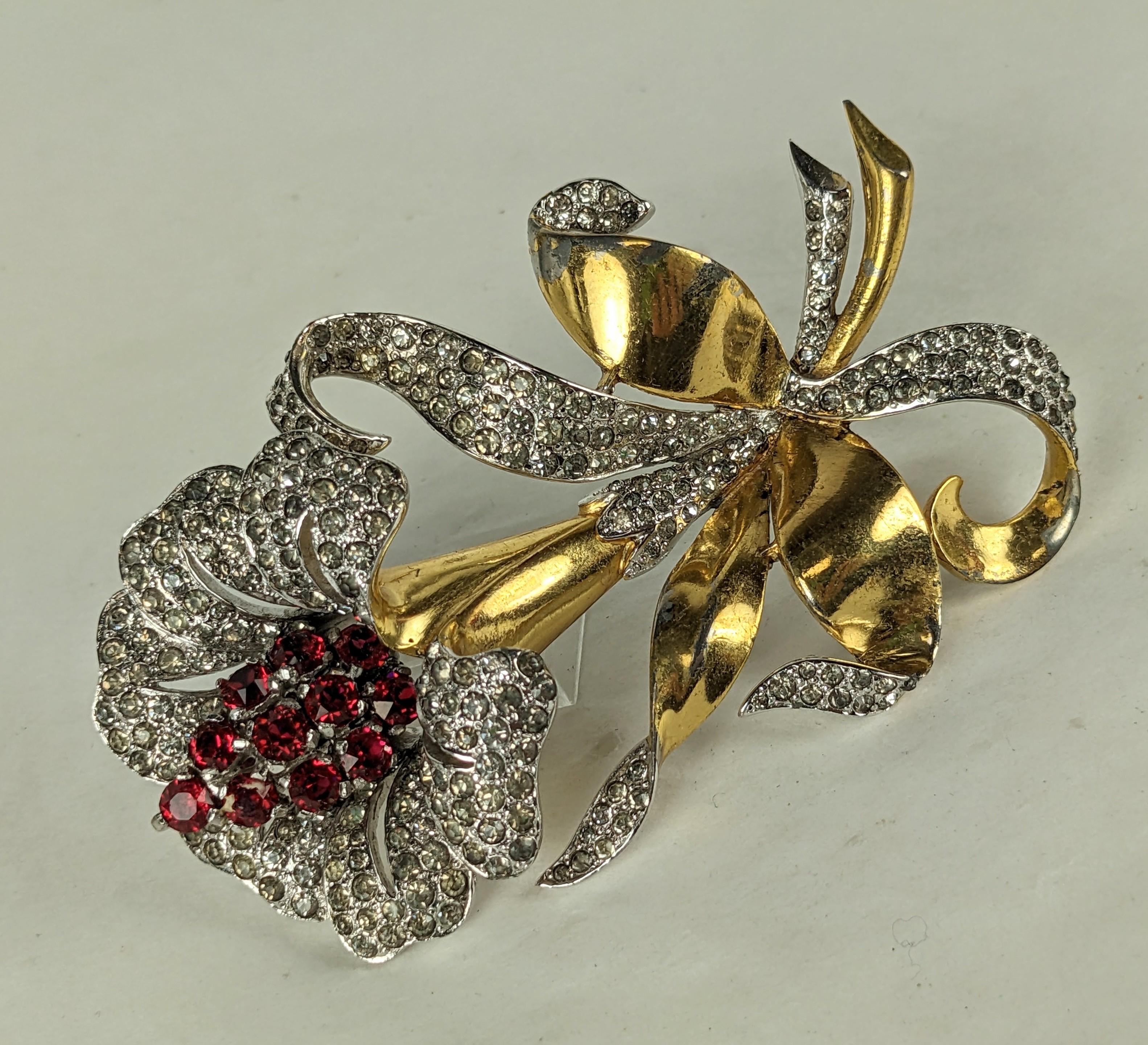 Art Deco Early Marcel Boucher Ruby Lily For Sale