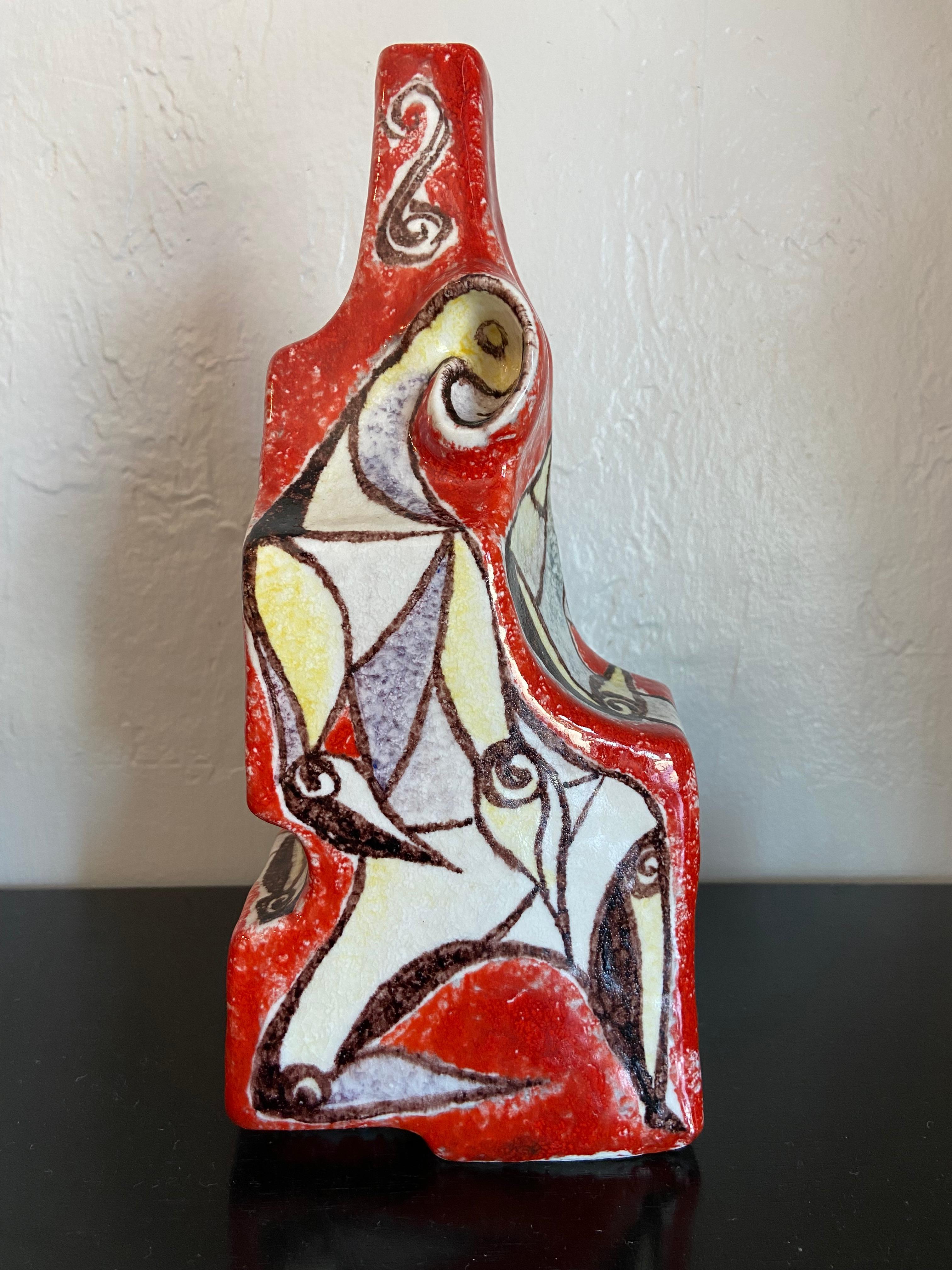 Early Marcello Fantoni Cubist Vase For Sale 1