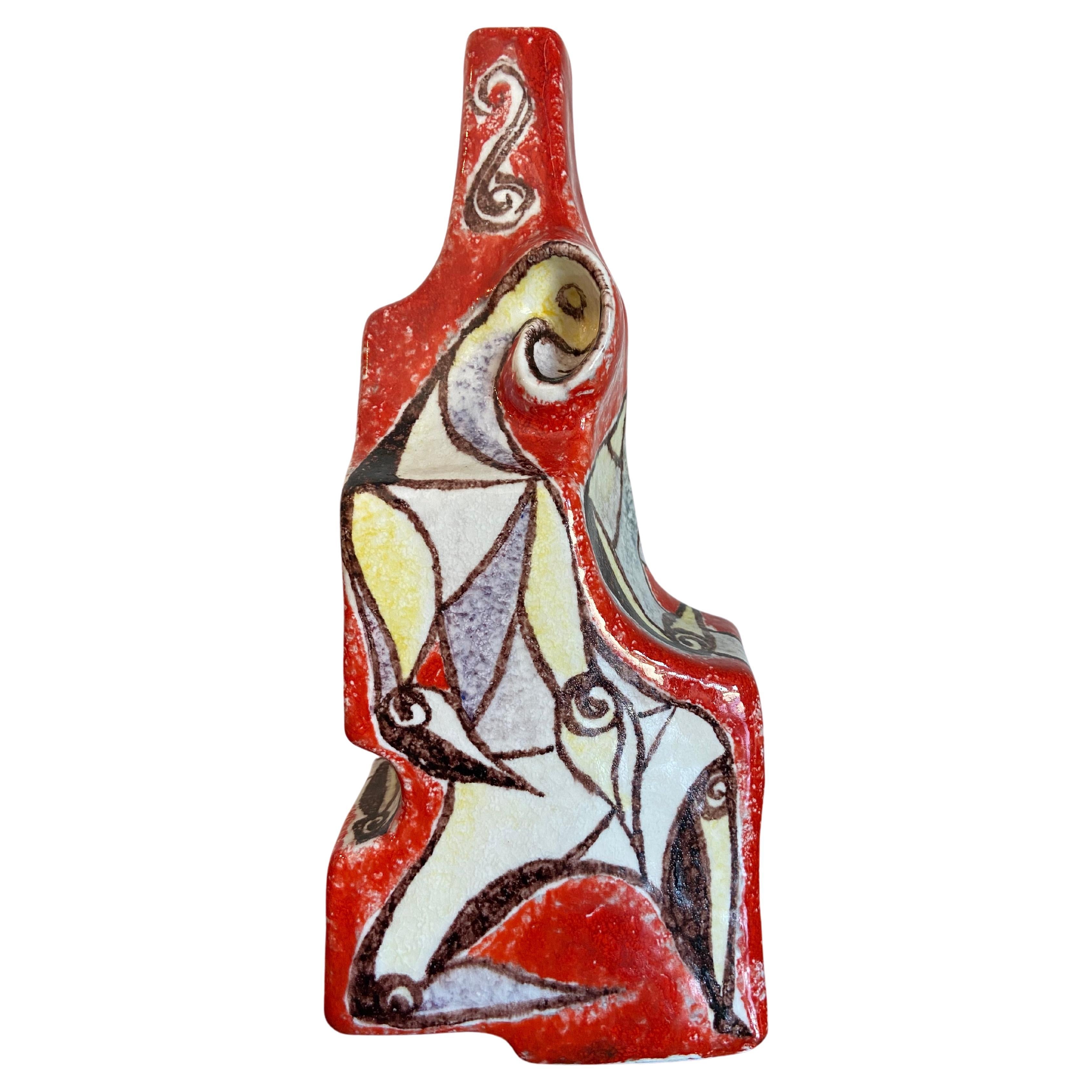 Early Marcello Fantoni Cubist Vase For Sale