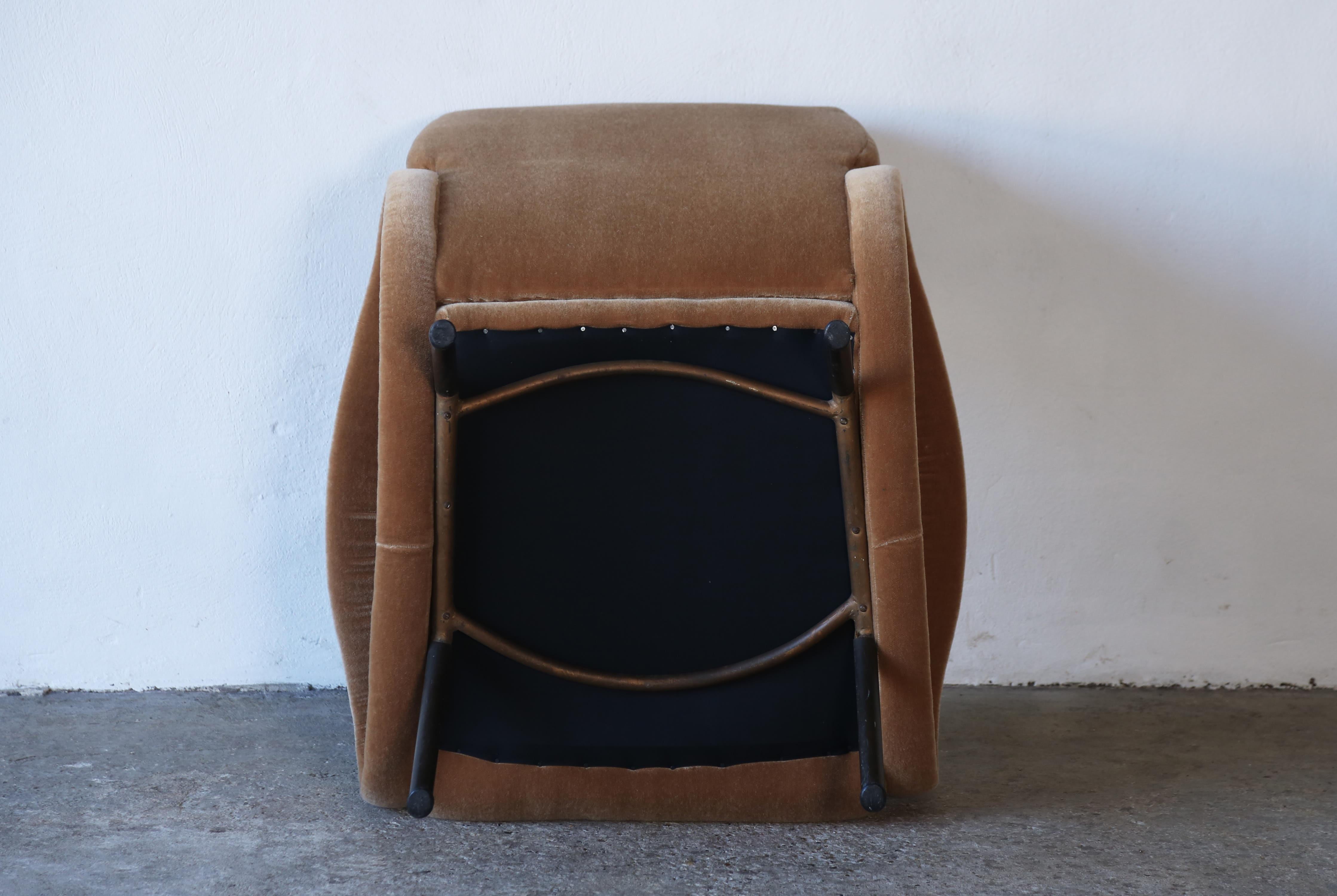 Early Marco Zanuso Lady Chair, Italy, 1960s, New Pure Mohair For Sale 9