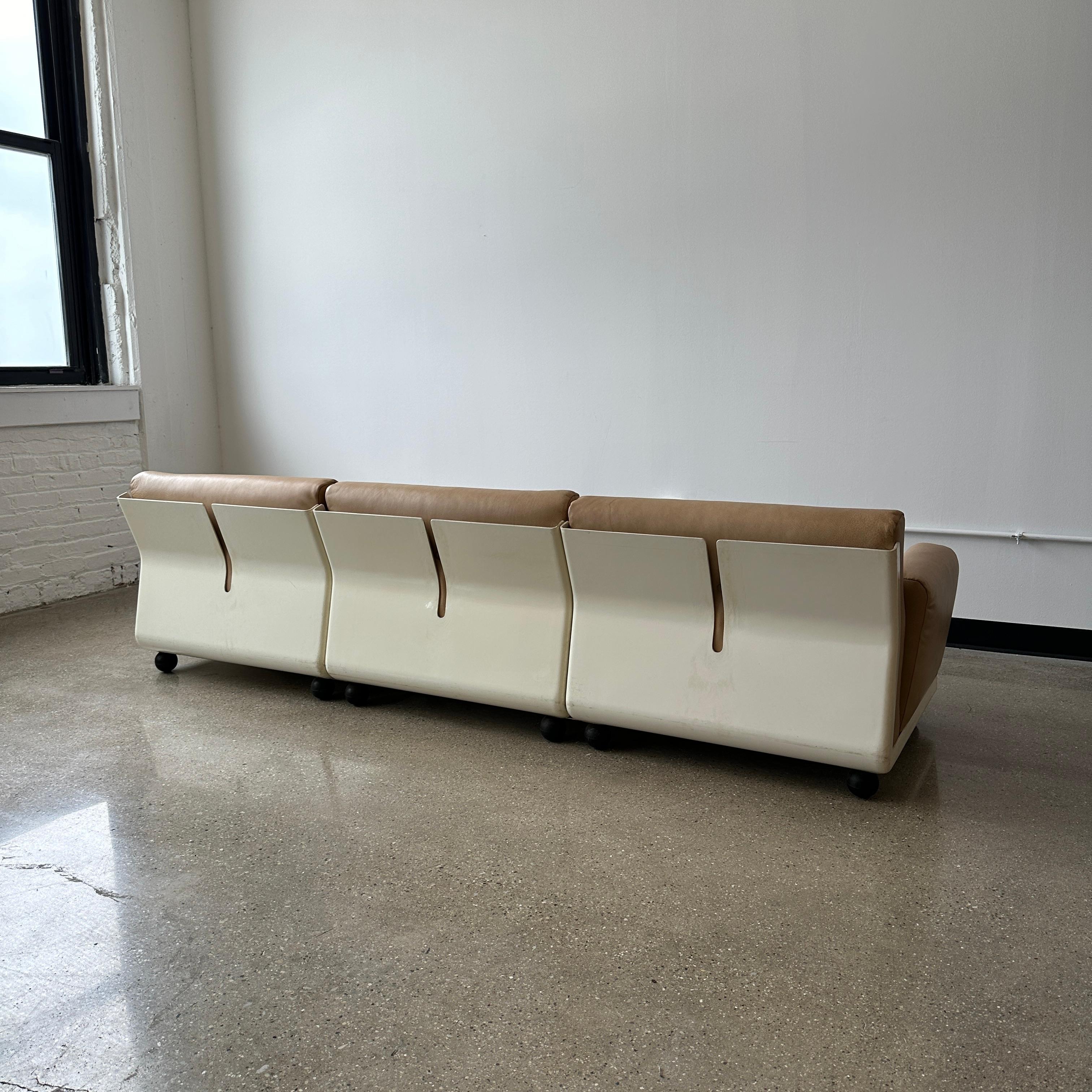 Leather Early Mario Bellini “Amanta” Sofa For Sale