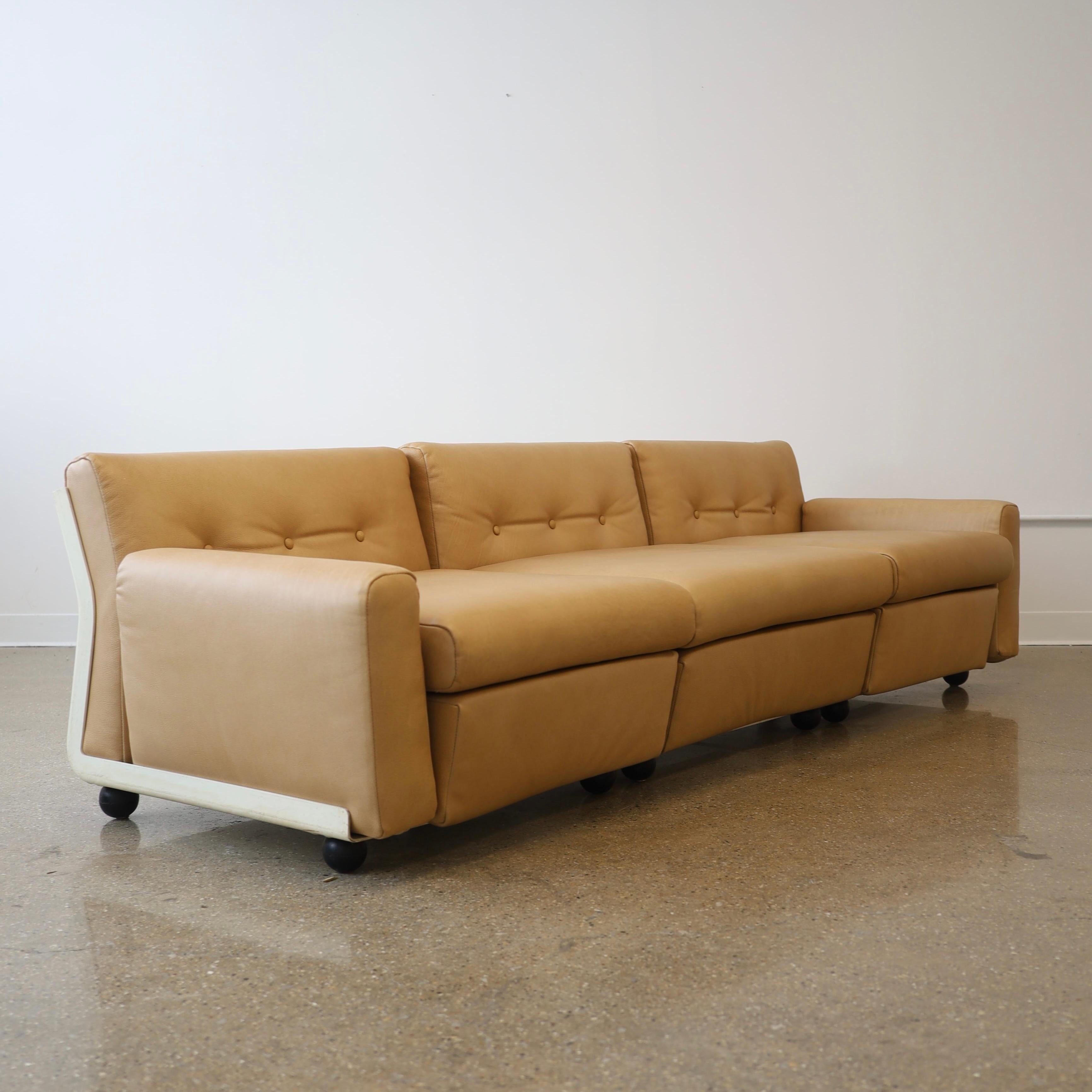 Leather Early Mario Bellini “Amanta” Sofa For Sale