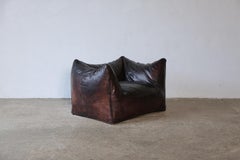 Early Mario Bellini Le Bambole Lounge Chair, Original Leather, C&B Italia, 1970s