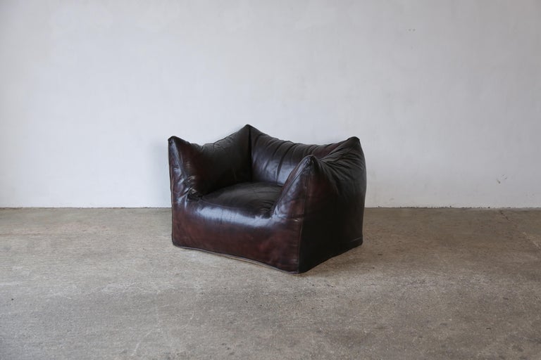 Early Mario Bellini Le Bambole Lounge Chair, Original Leather, C&B