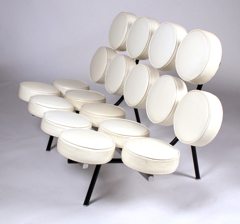 Museum Quality Early Marshmallow Sofa by George Nelson for Herman Miller  For Sale at 1stDibs