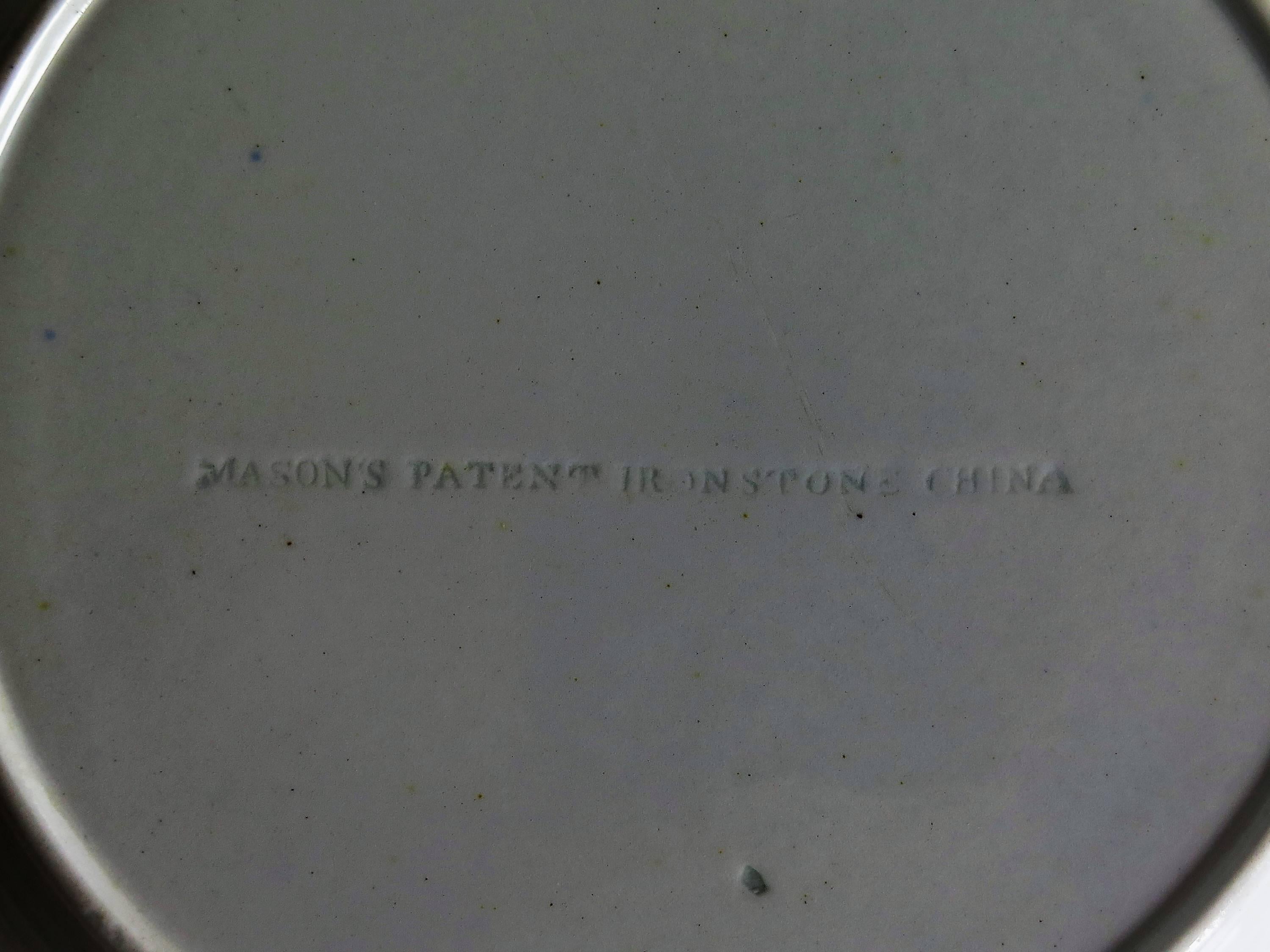 Early Mason's Ironstone Desert Plate or Dish in Fence Japan Pattern, circa 1815 10