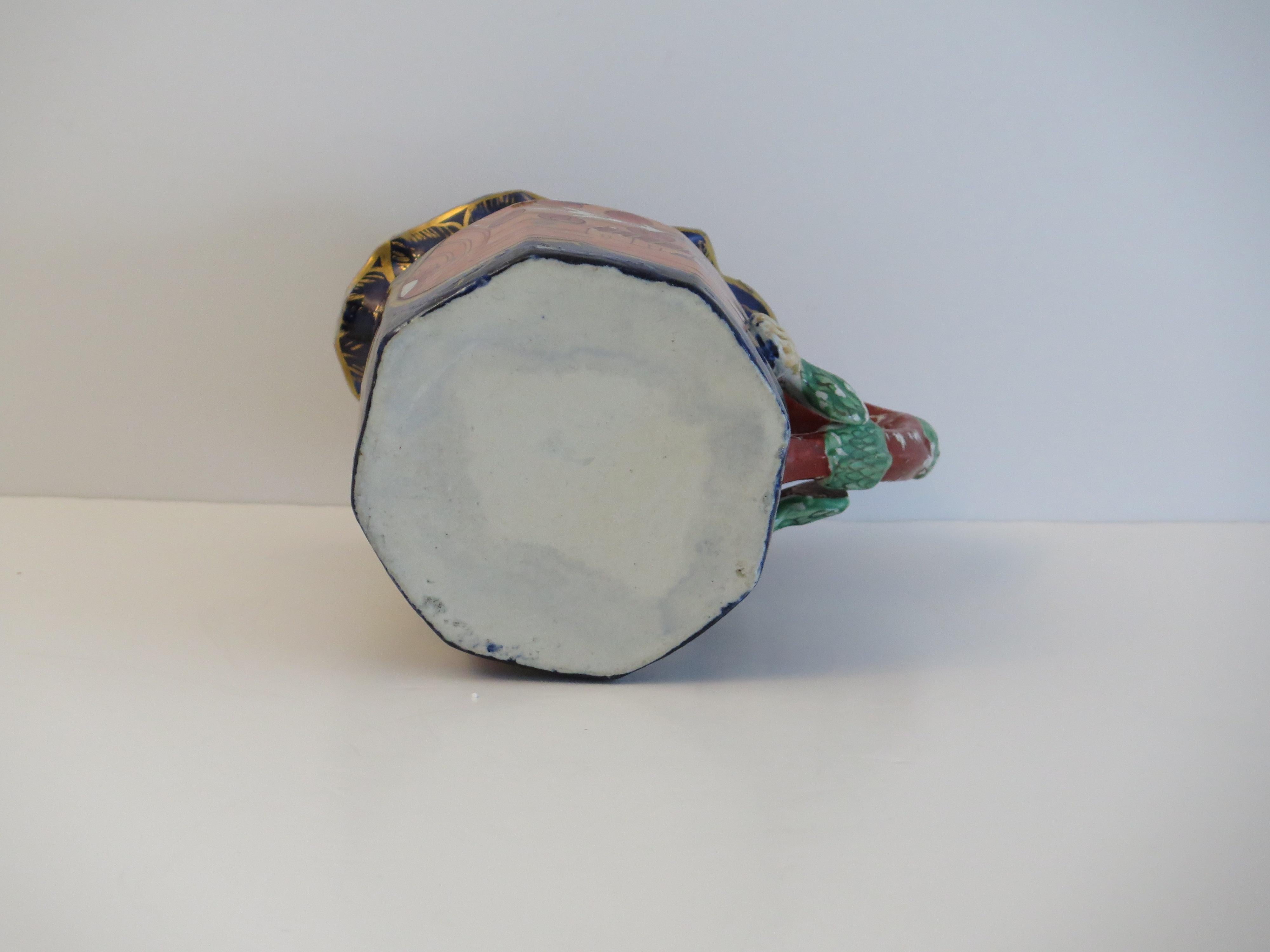 Jarra o cántaro grande de Mason's Ironstone con diseño de escuela, hacia 1820 en venta 5