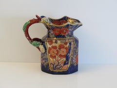 Early Masons Ironstone Large Jug or Pitcher in School House Pattern, circa 1820