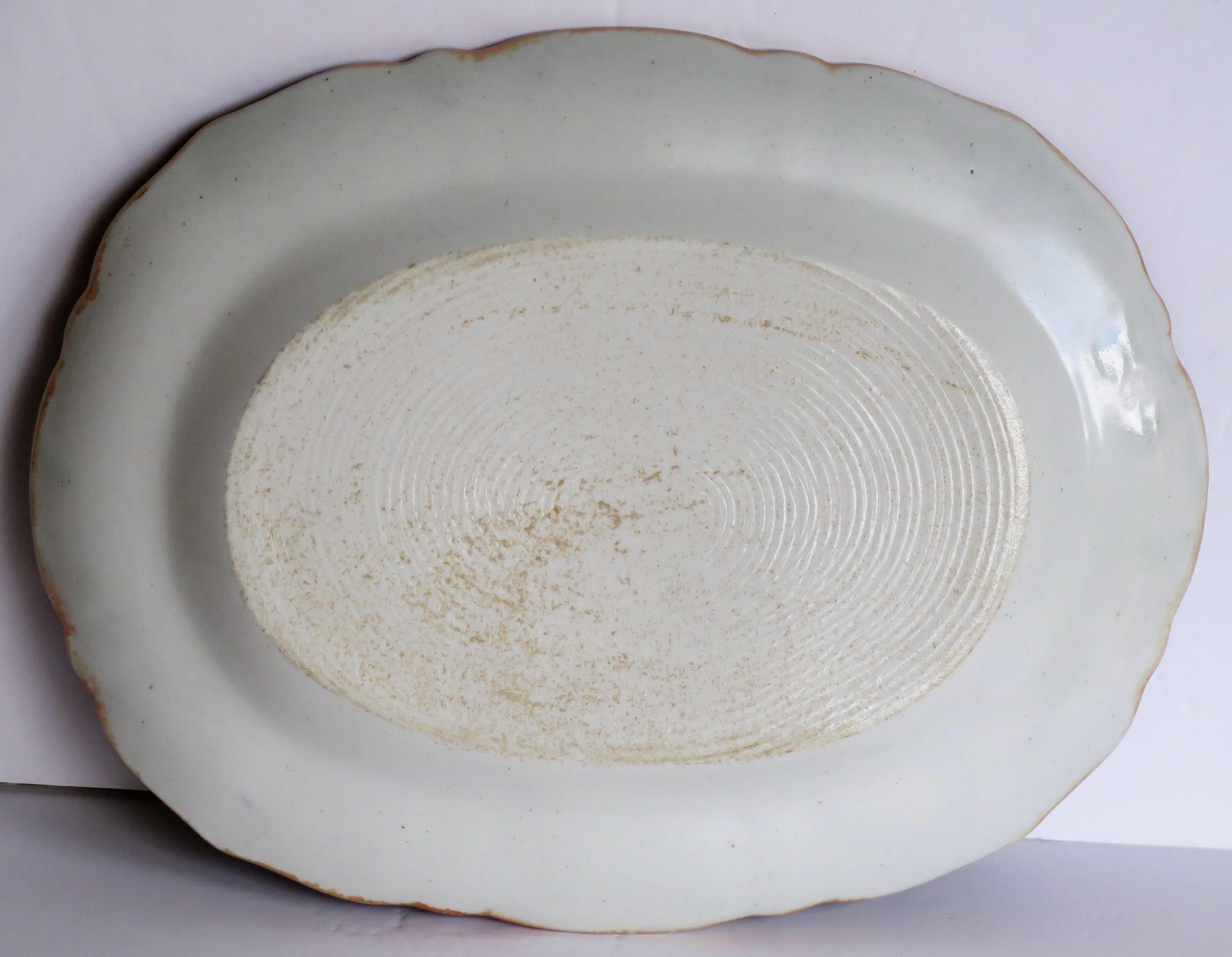 Early Mason's Ironstone Platter or Plate in Colored Wall Pattern, circa 1825 6