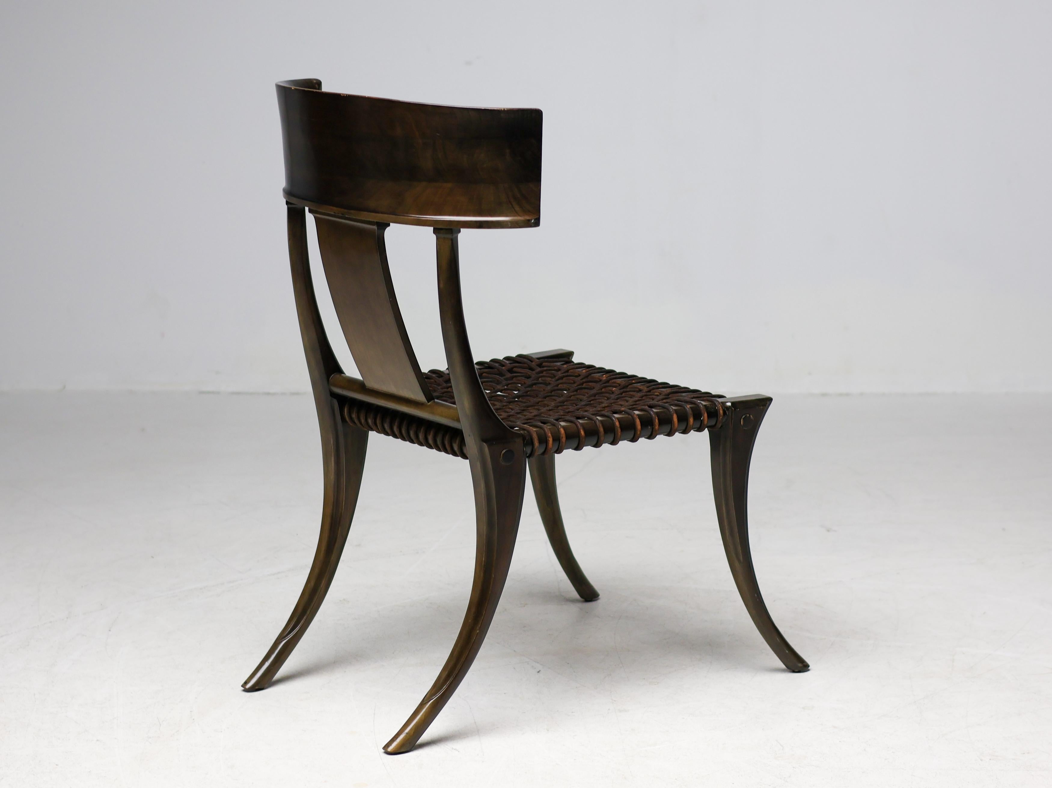 Early Matching Pair, T.H. Robsjohn-Gibbings Klismos Chairs for Saridis of Athens For Sale 2