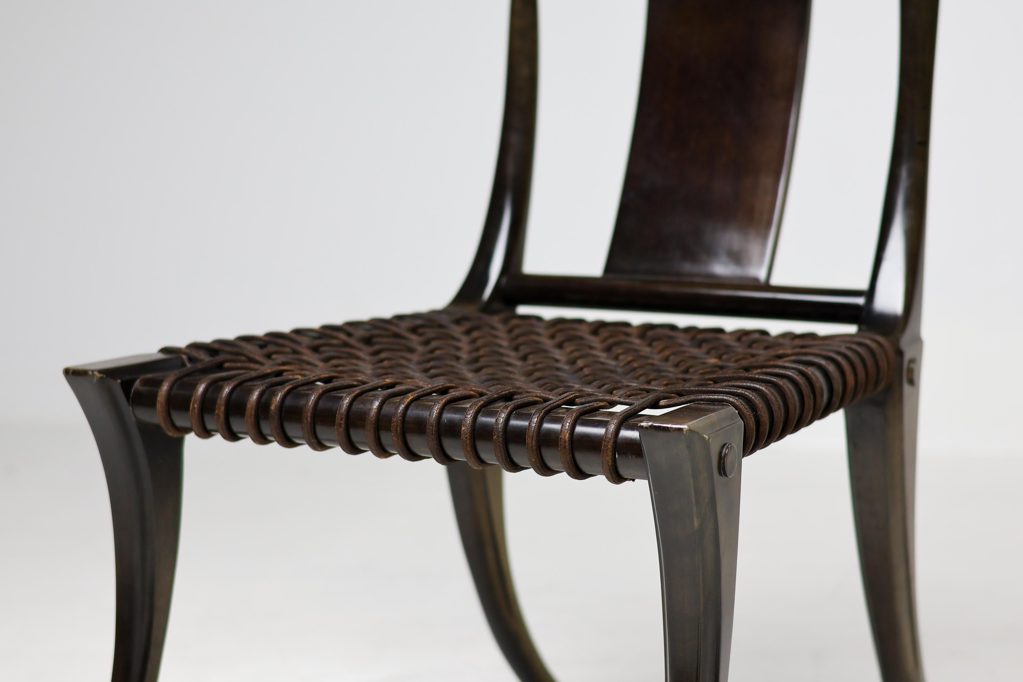 Early Matching Pair, T.H. Robsjohn-Gibbings Klismos Chairs for Saridis of Athens For Sale 5