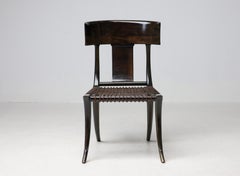 Early Matching Pair, T.H. Robsjohn-Gibbings Klismos Chairs for Saridis of Athens