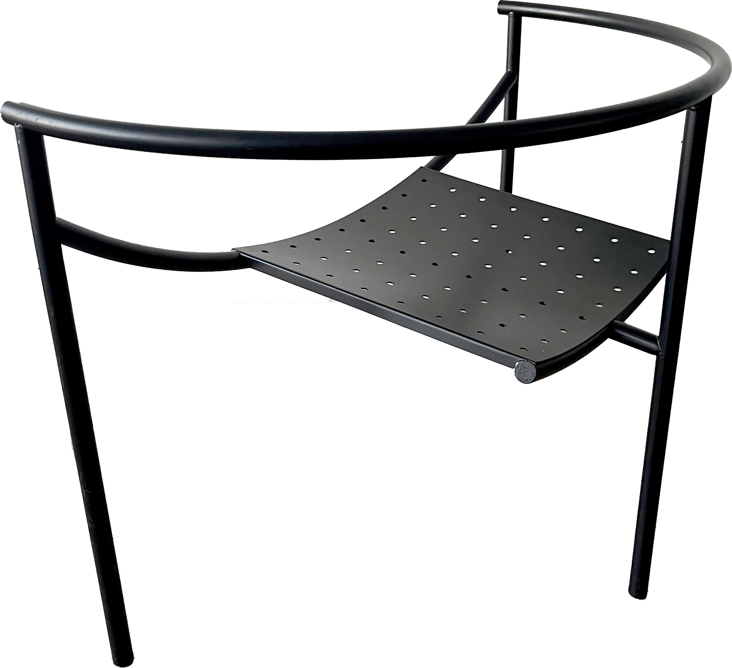 French Early Matte Black Doctor Sonderbar Armchair by Philippe Starck For Sale