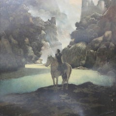 Early Maxfield Parrish Print, Aucassin Seeks for Nicolette, Romance