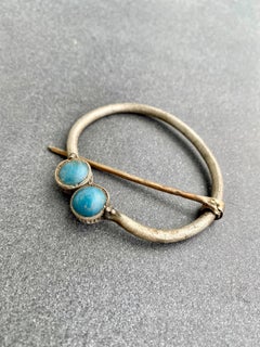 Viking Medieval Period 900 to 1100 Ad with Fine Filigree Omega Silver Brooch