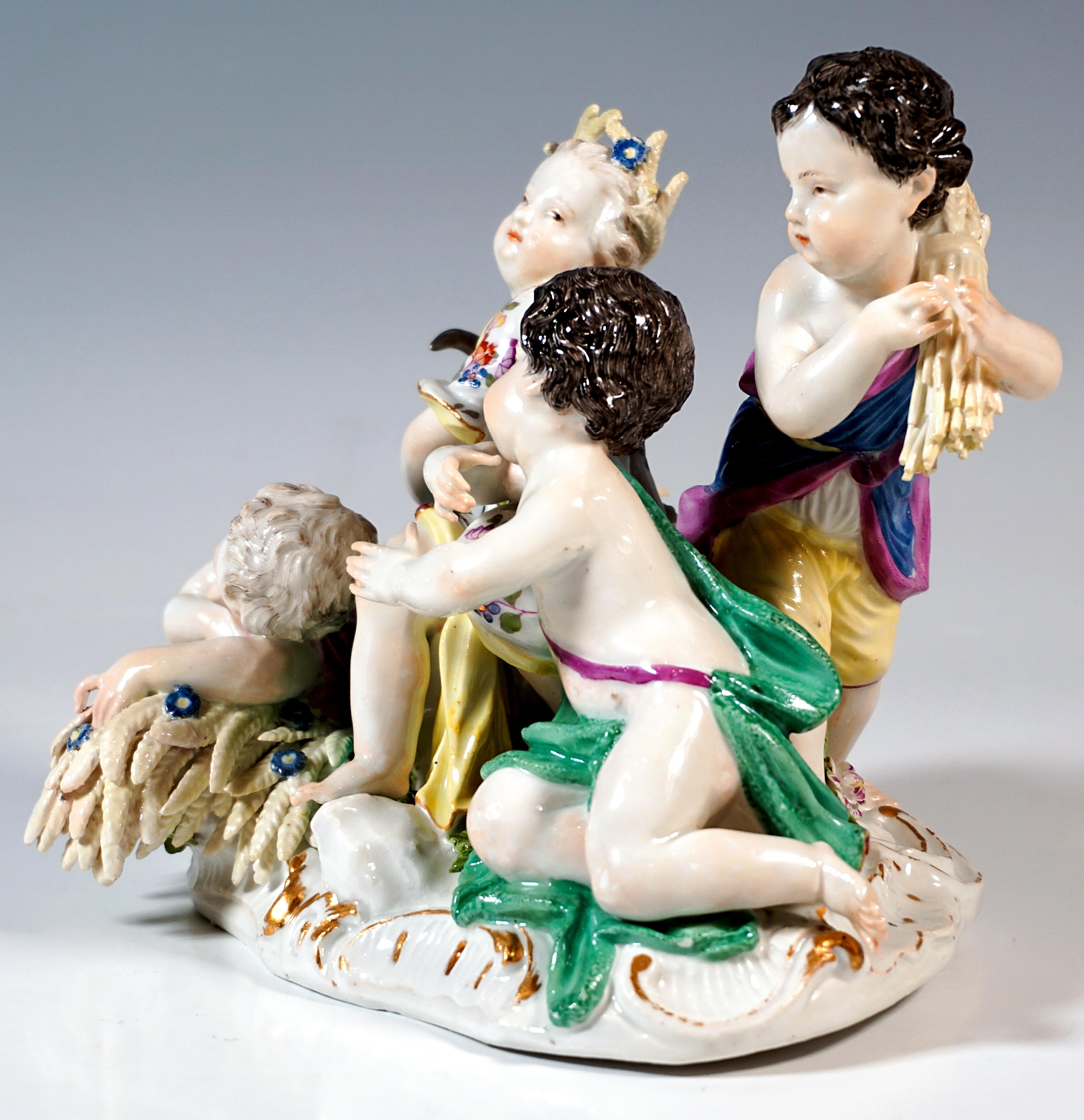 Allemand Groupe de cupidons de Meissen ancien 