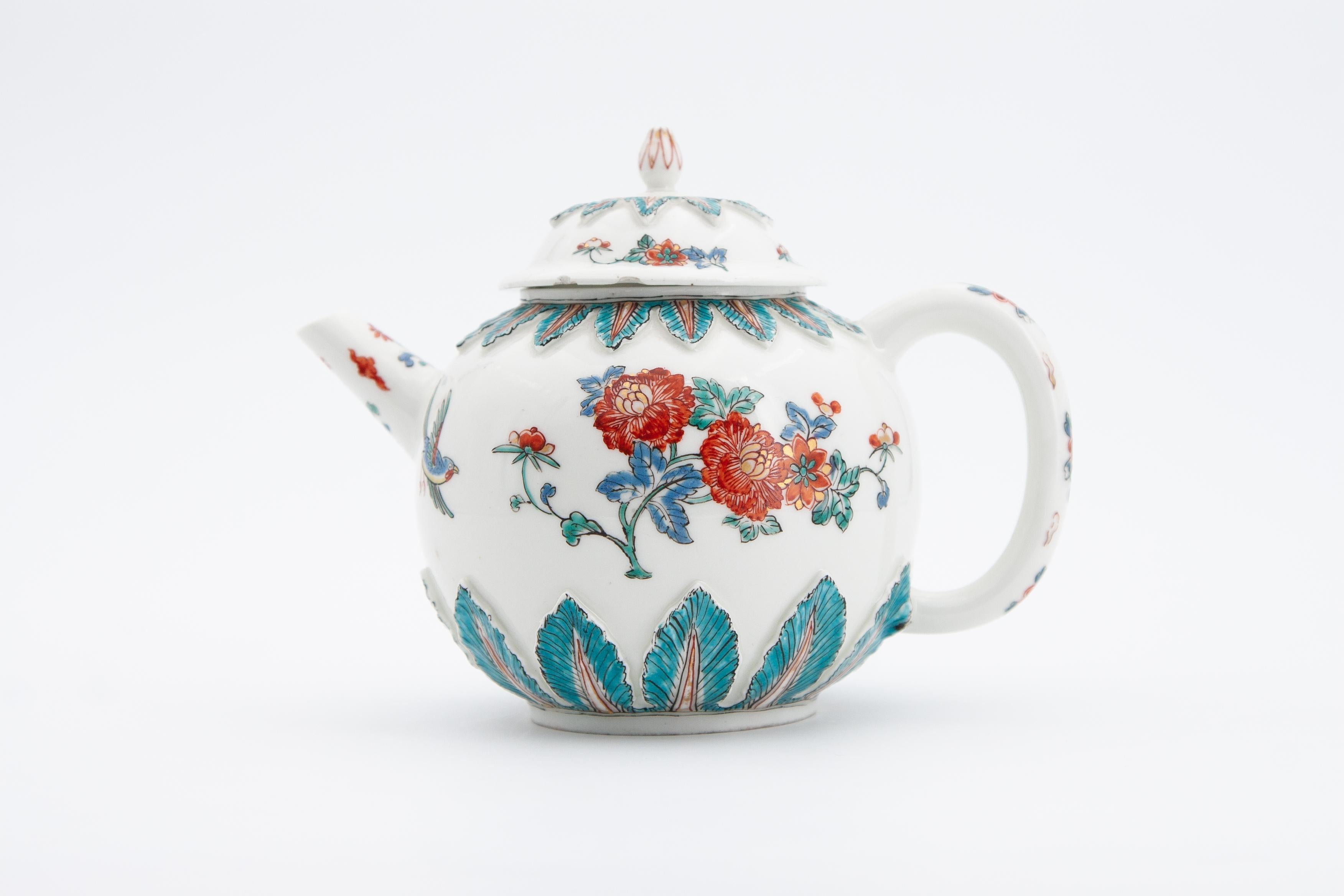 German Early Meissen Porcelain Teapot circa 1715 from the Arnhold Collection For Sale