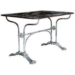 Early Metal Bistro Table from France, circa 1930