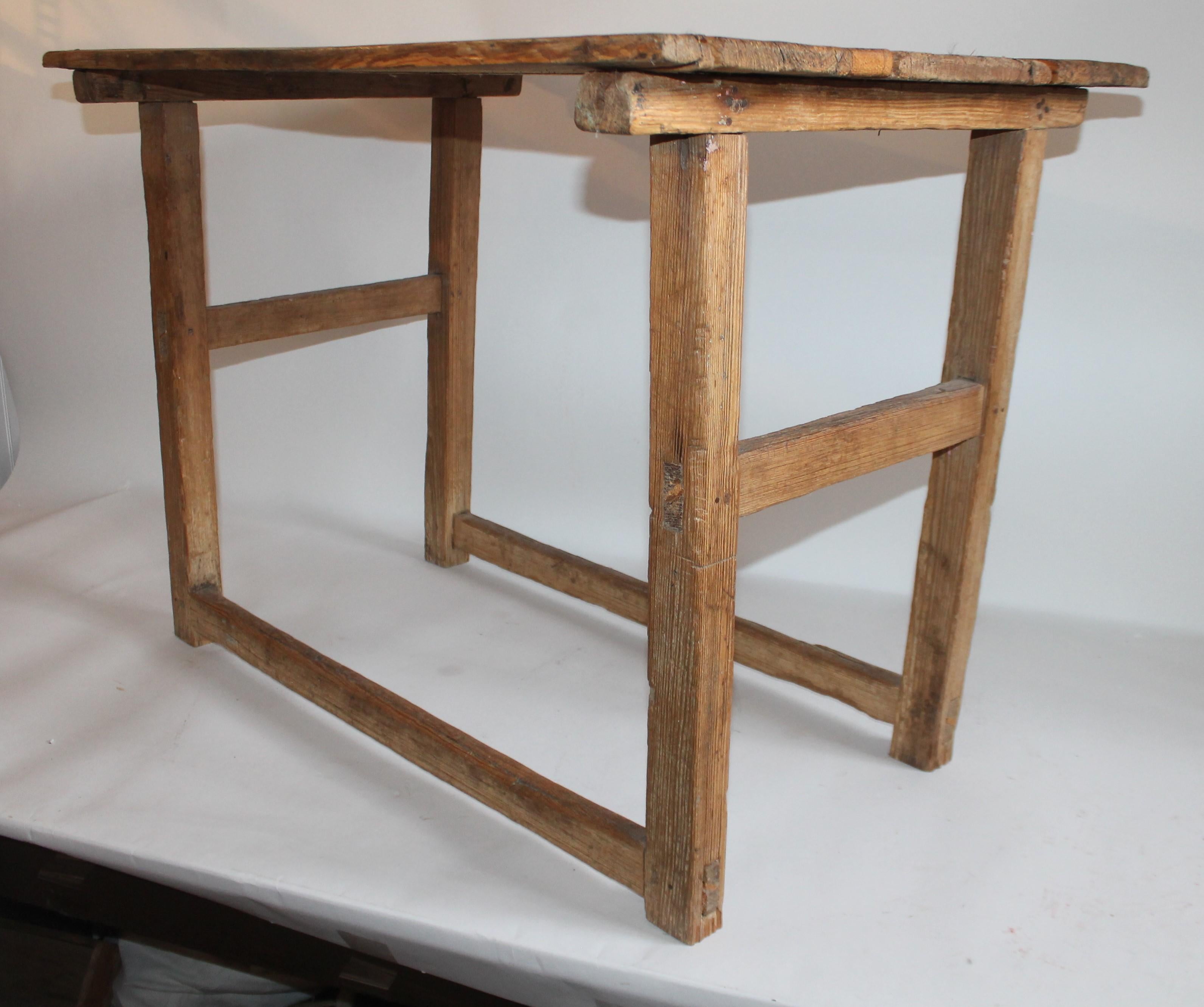 American Early Mexican Handmade Table For Sale