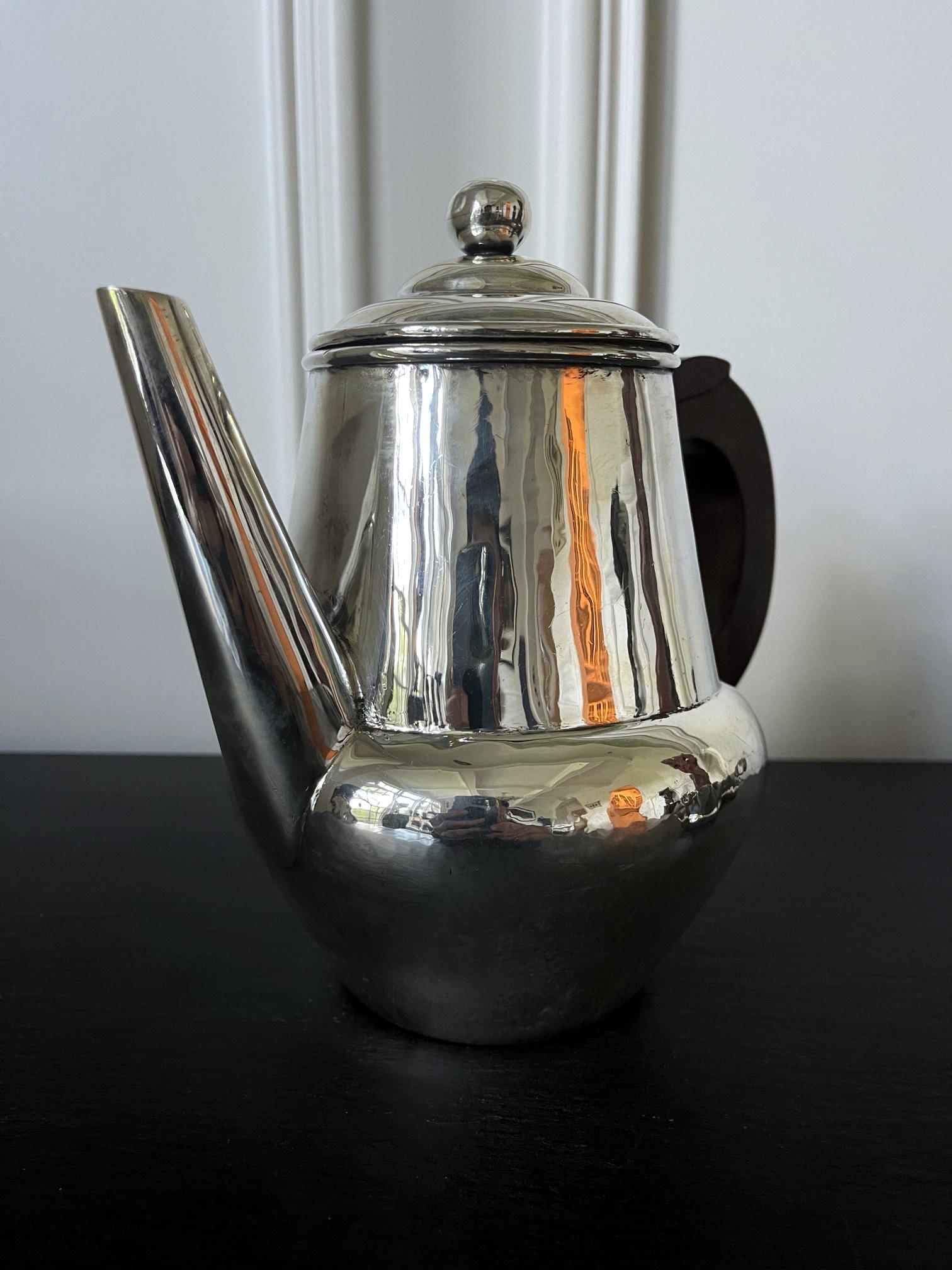 Mid-20th Century Early Mexican Modern Sterling Silver Coffee Tea Set William Spratling For Sale