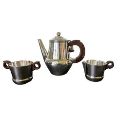 Frühes mexikanisches modernes Sterlingsilber-Couchtisch-Set William Spratling