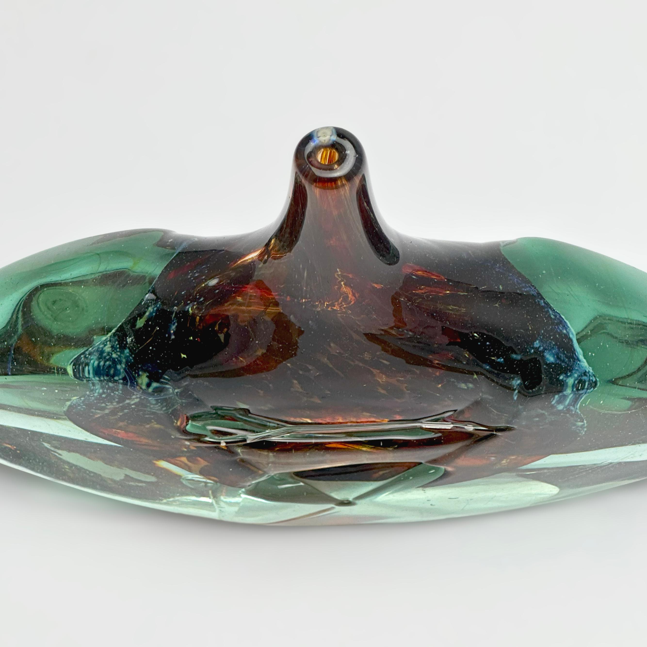 Maltese Early Michael Harris Glass Axehead Vase by Mdina,  Malta, 1970 For Sale