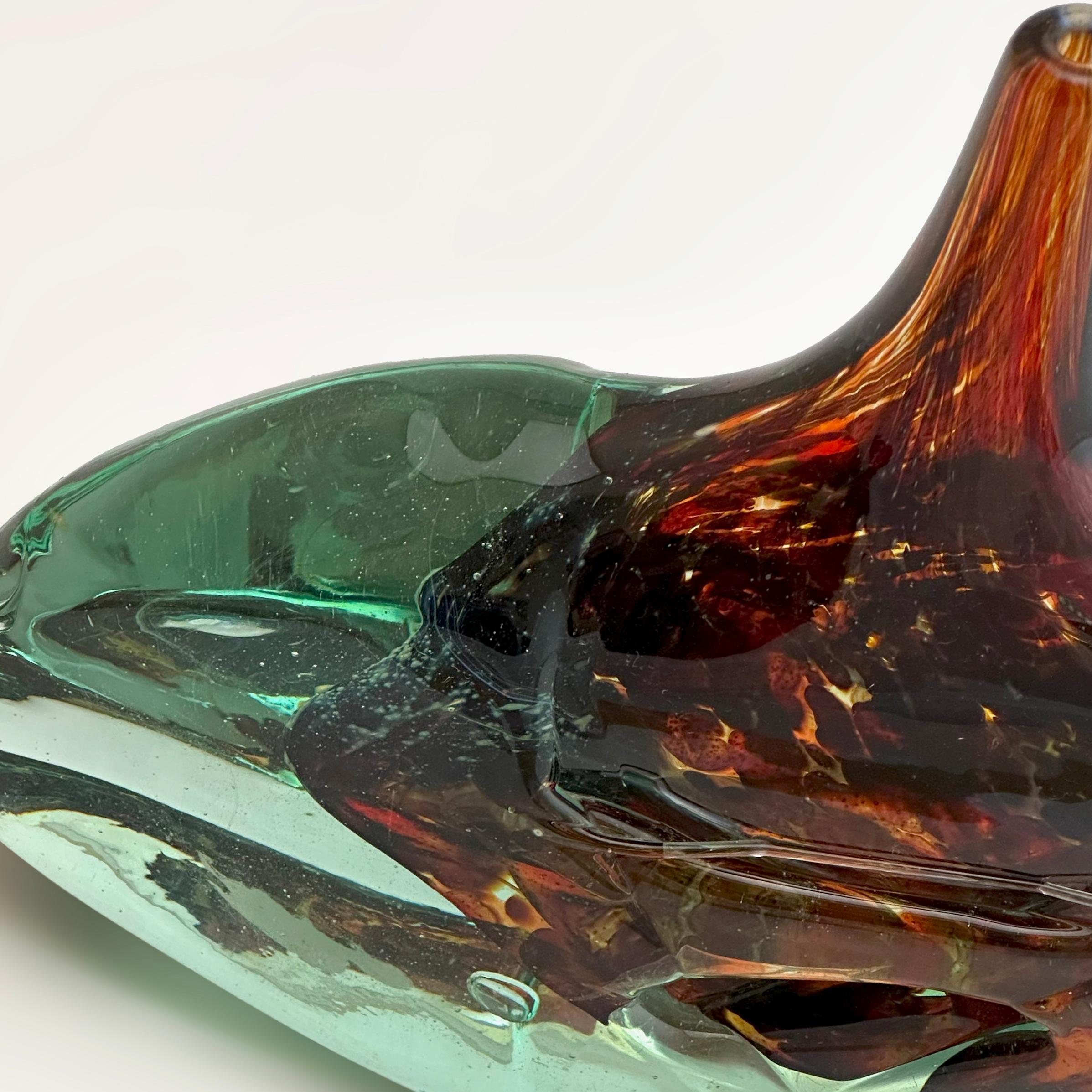 Early Michael Harris Glass Axehead Vase by Mdina,  Malta, 1970 For Sale 1