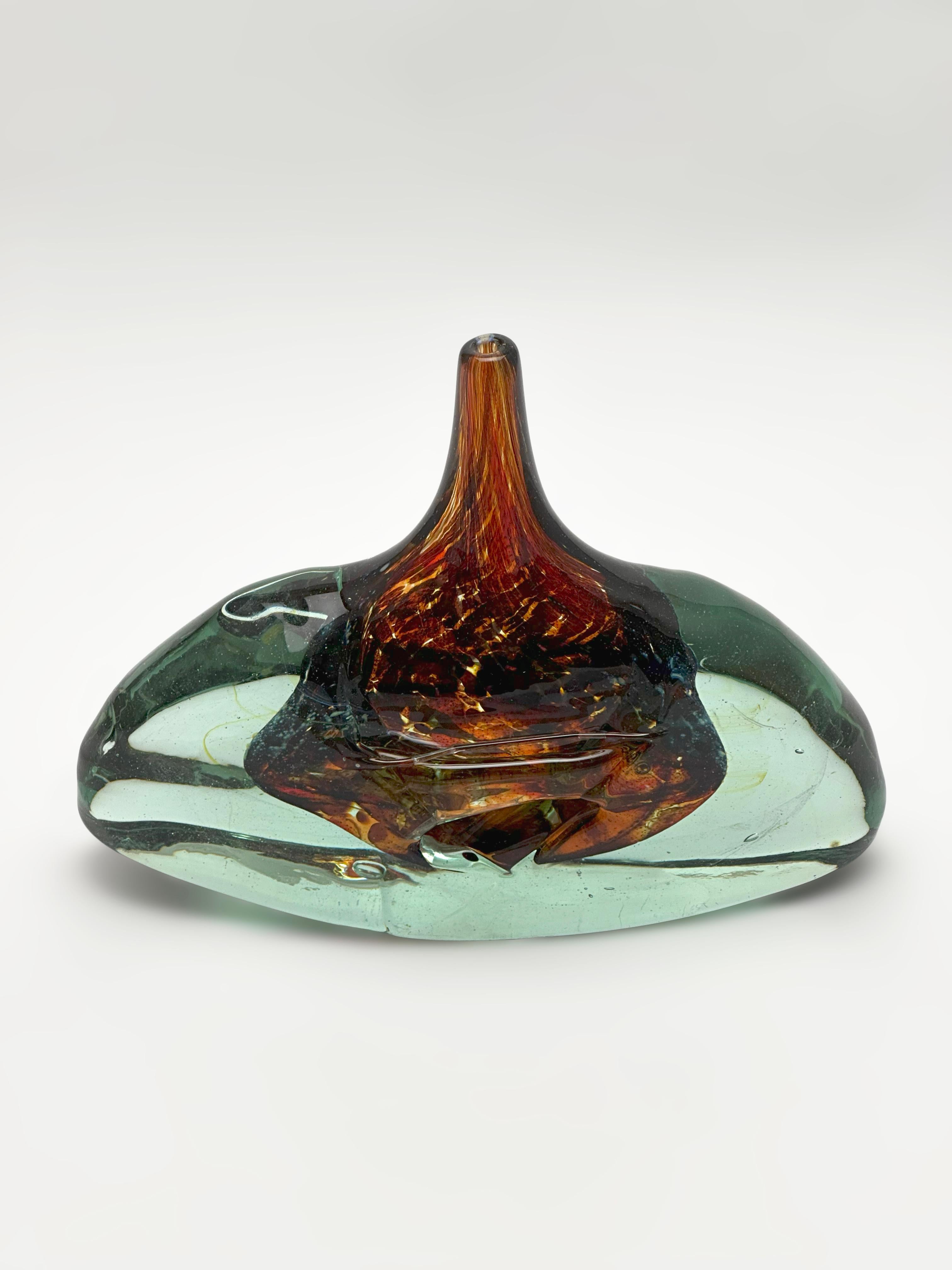 Early Michael Harris Glass Axehead Vase by Mdina,  Malta, 1970 For Sale 2