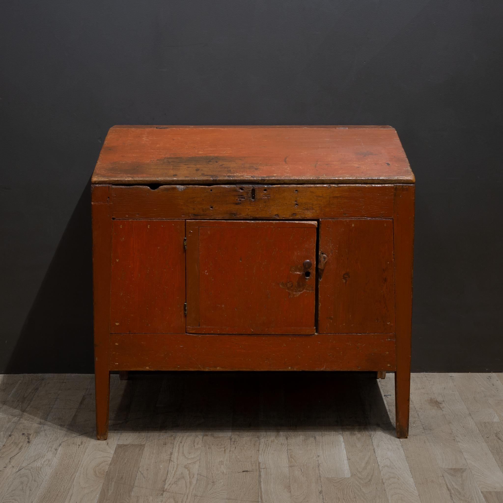 Rustic Early-Mid 19th c. Hand Painted Slant Desk, c.1820-1840 For Sale