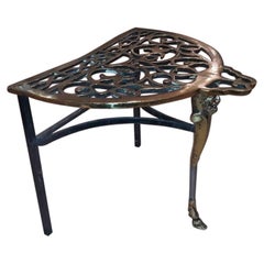 Early-Mid 19th Century Brass and Iron Trivet Kettle Stand