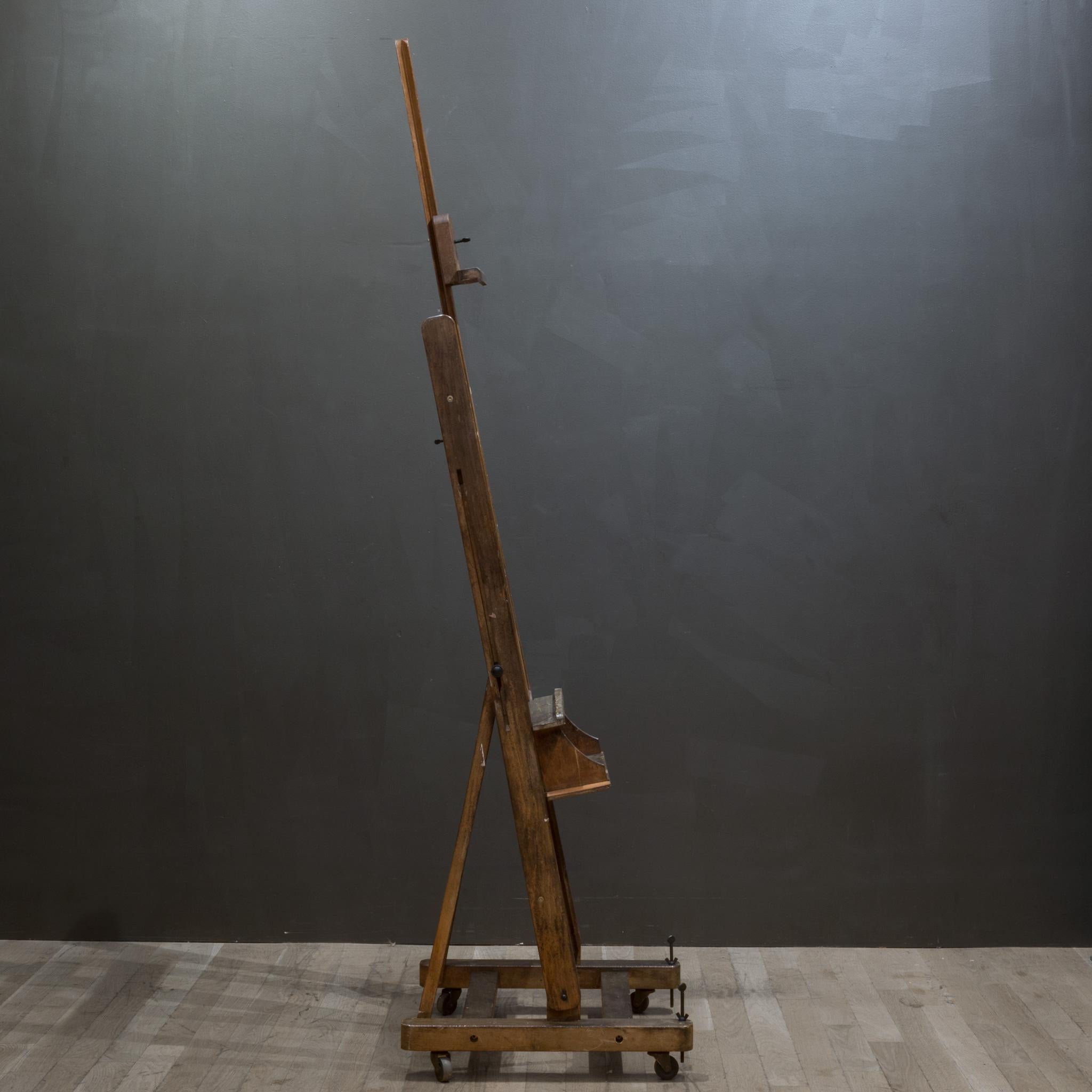 Wood Early-Mid 20th c. Collapsible Artist's Easel c.1940-1950