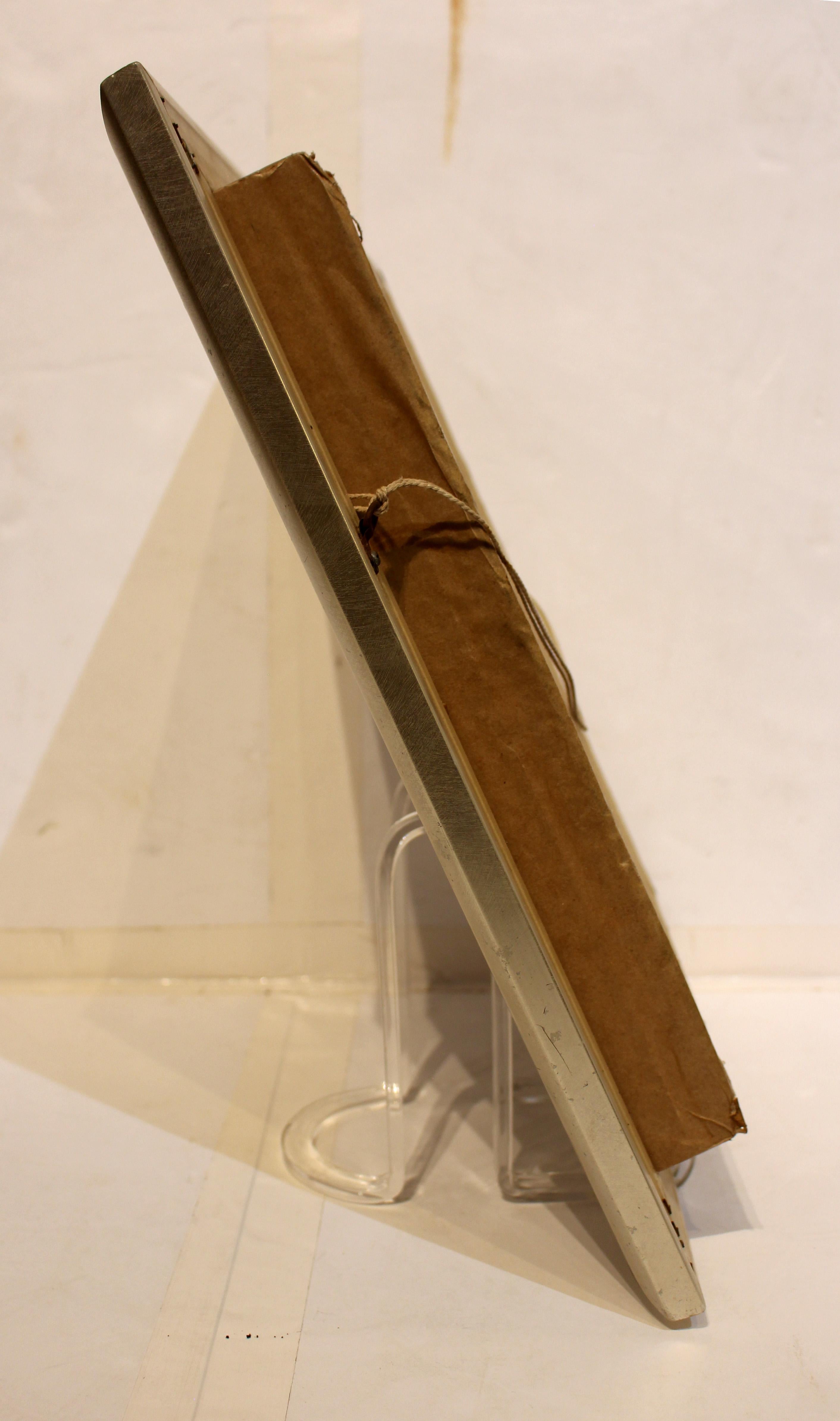 Folk Art Early-Mid 20th Century Chinese Framed Silver Buddhist Scepter of Authority For Sale