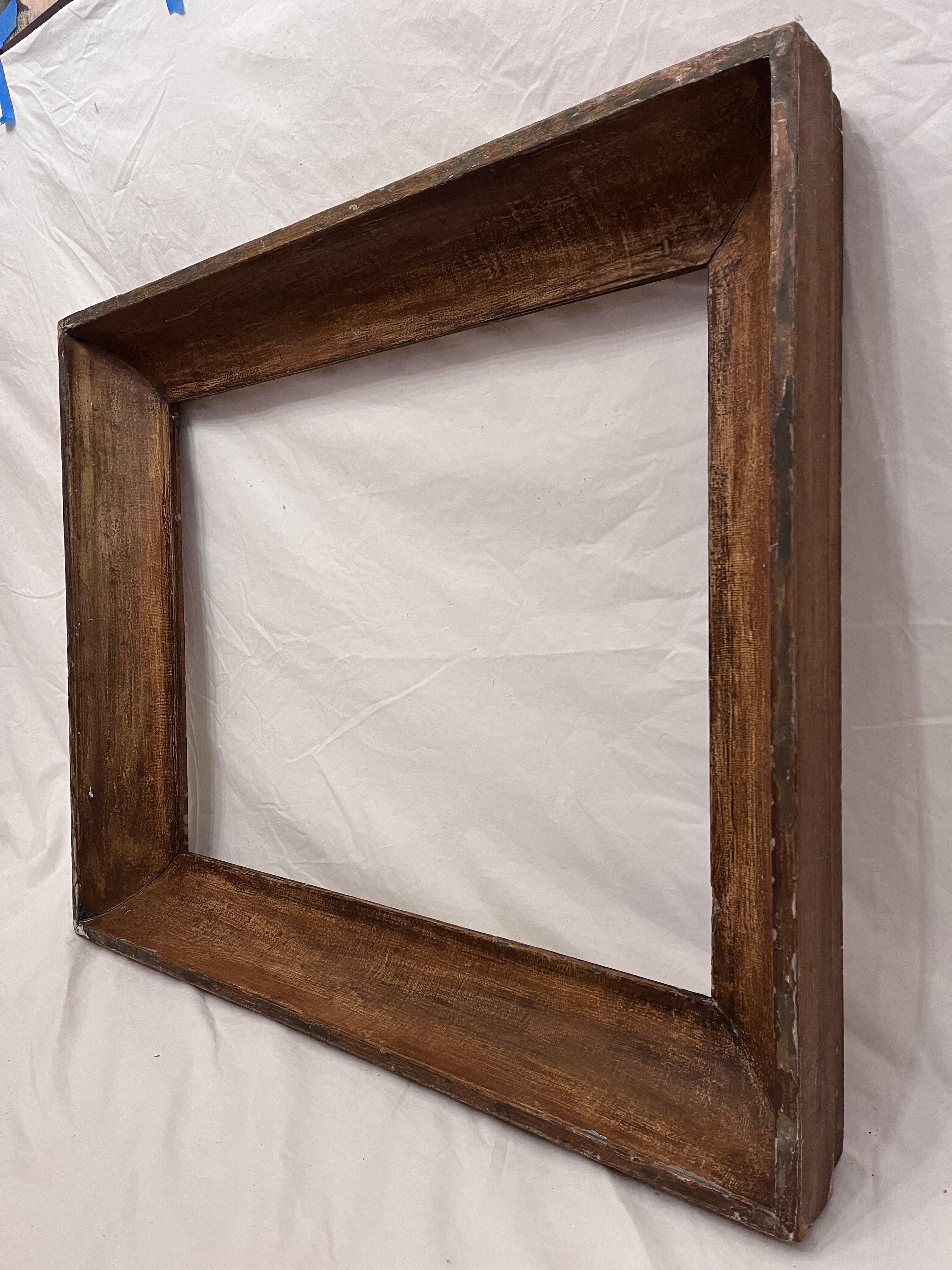 Early - Mid 20th Century Deep Cove Paint Finished 1930's Modernist Frame 26 x 20 In Good Condition For Sale In Atlanta, GA