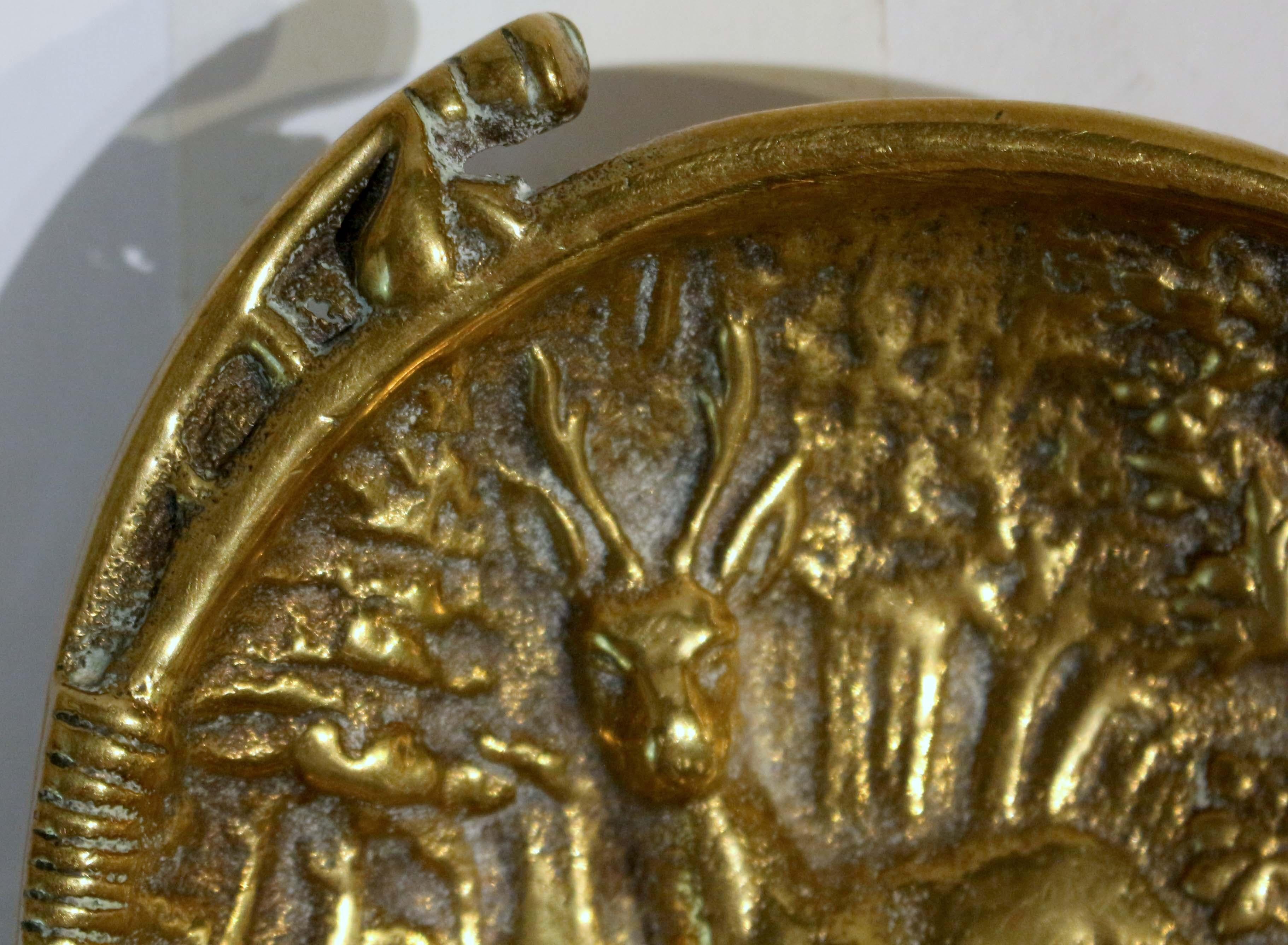 Early-Mid 20th Century English Brass Trinket Dish 4