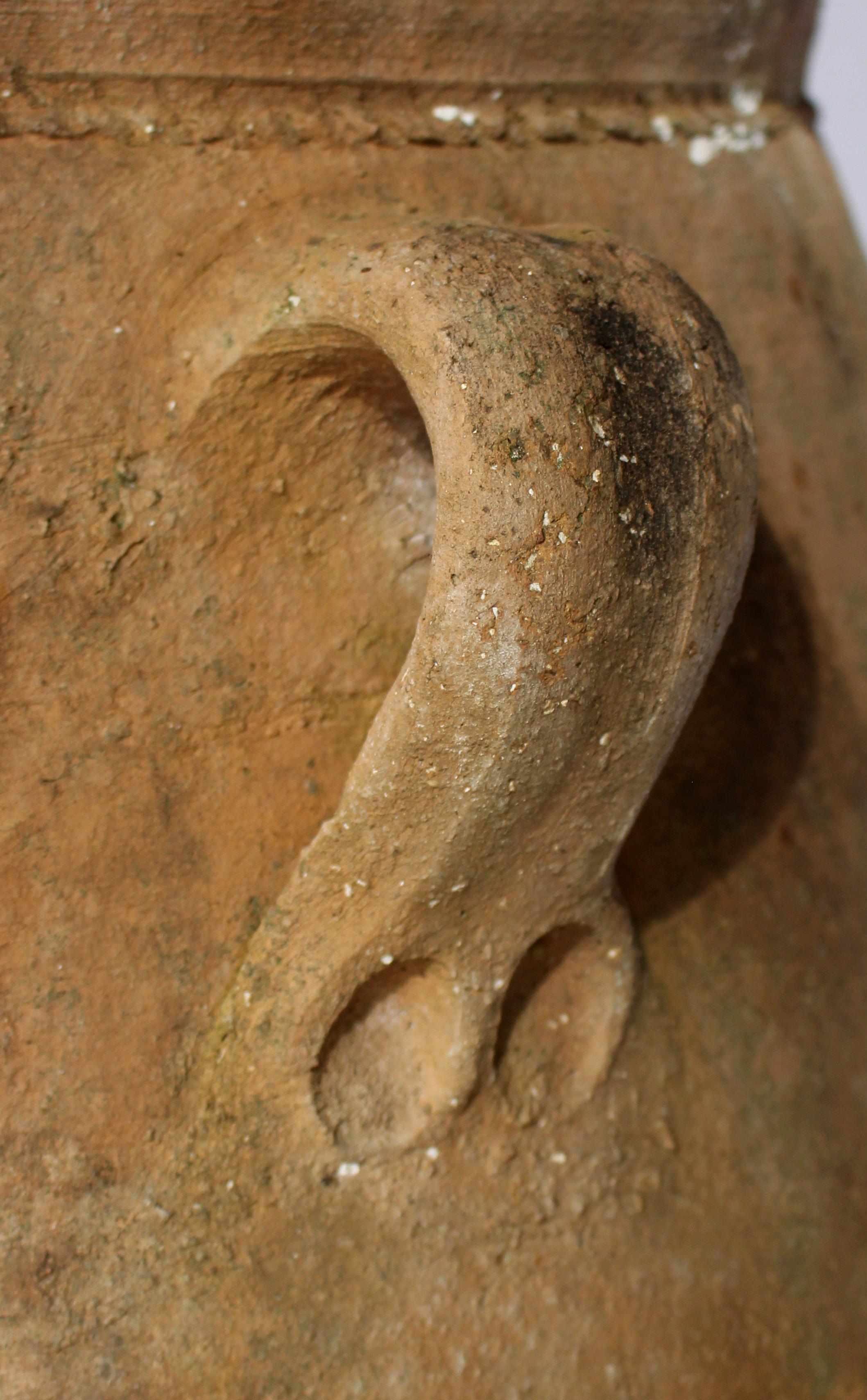 Early-Mid 20th Century Greek Terracotta Olive Storage Jar 1