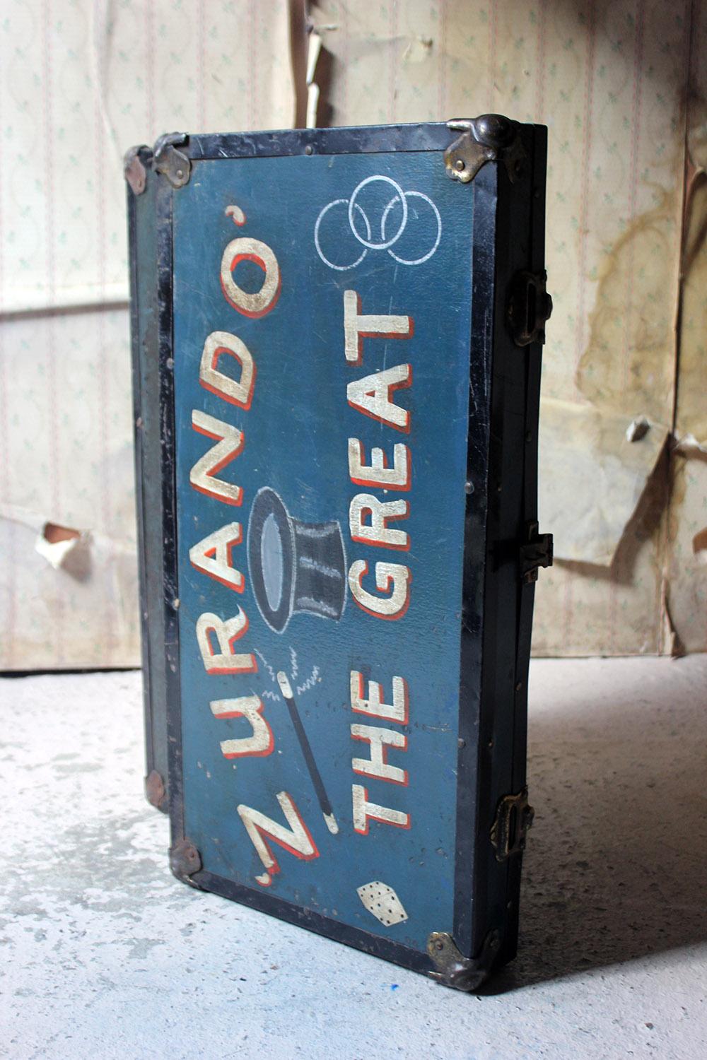 English Early to Mid-20th Century Magicians Suitcase, “Zurando The Great”, circa 1940