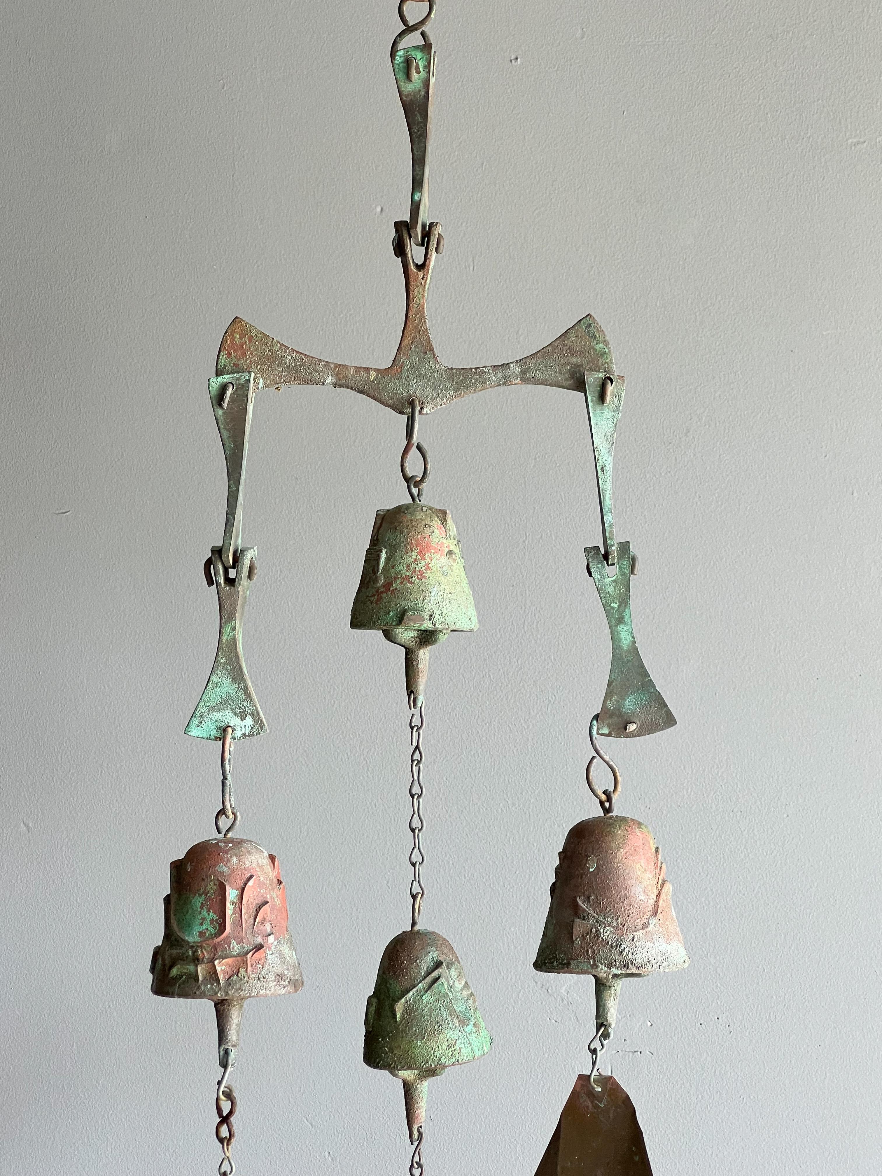 Mid-Century Modern Early Mid-Century Bronze Wind Chime Bell by Poalo Soleri for Arcosanti 1970s